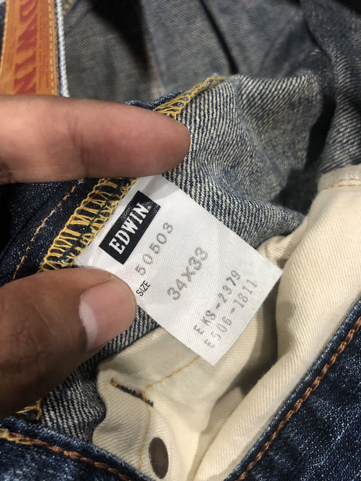 Edwin × Vintage Edwin 505Z Denim Jeans Distressed Size US 34 / EU 50 - 9 Thumbnail