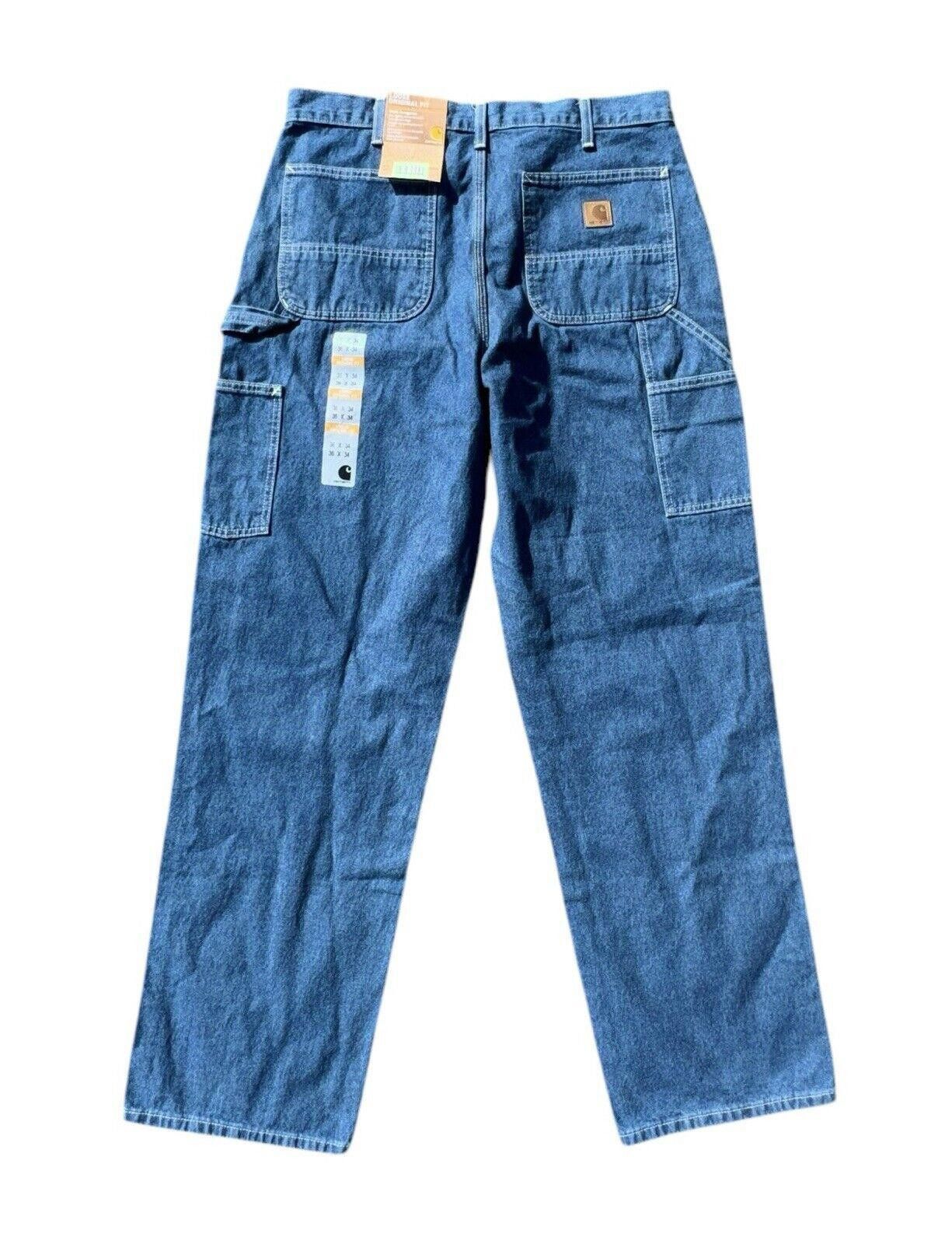 Carhartt Vintage Carhartt Blue Wash Dungaree Loose Jeans 36x34 Size US 36 / EU 52 - 2 Thumbnail