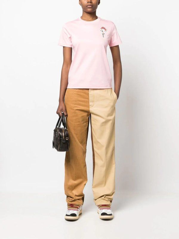 Lanvin o1y0326 Crewneck T-Shirt in Pink Size M / US 6-8 / IT 42-44 - 5 Thumbnail