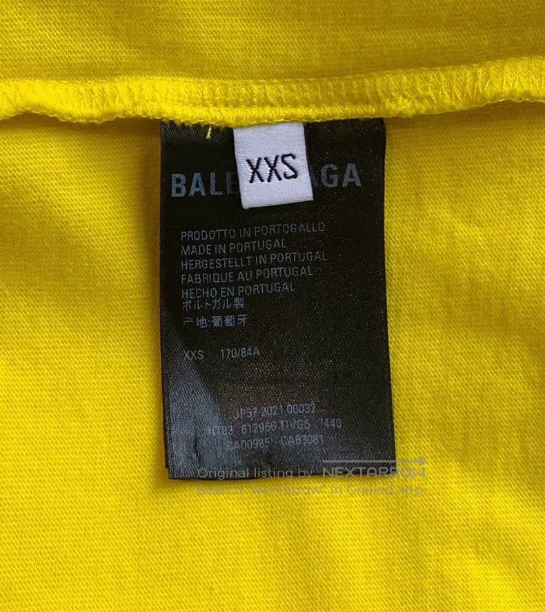 Balenciaga Balenciaga Yellow Logo Print T-shirt. Size US XXS / EU 40 - 6 Thumbnail