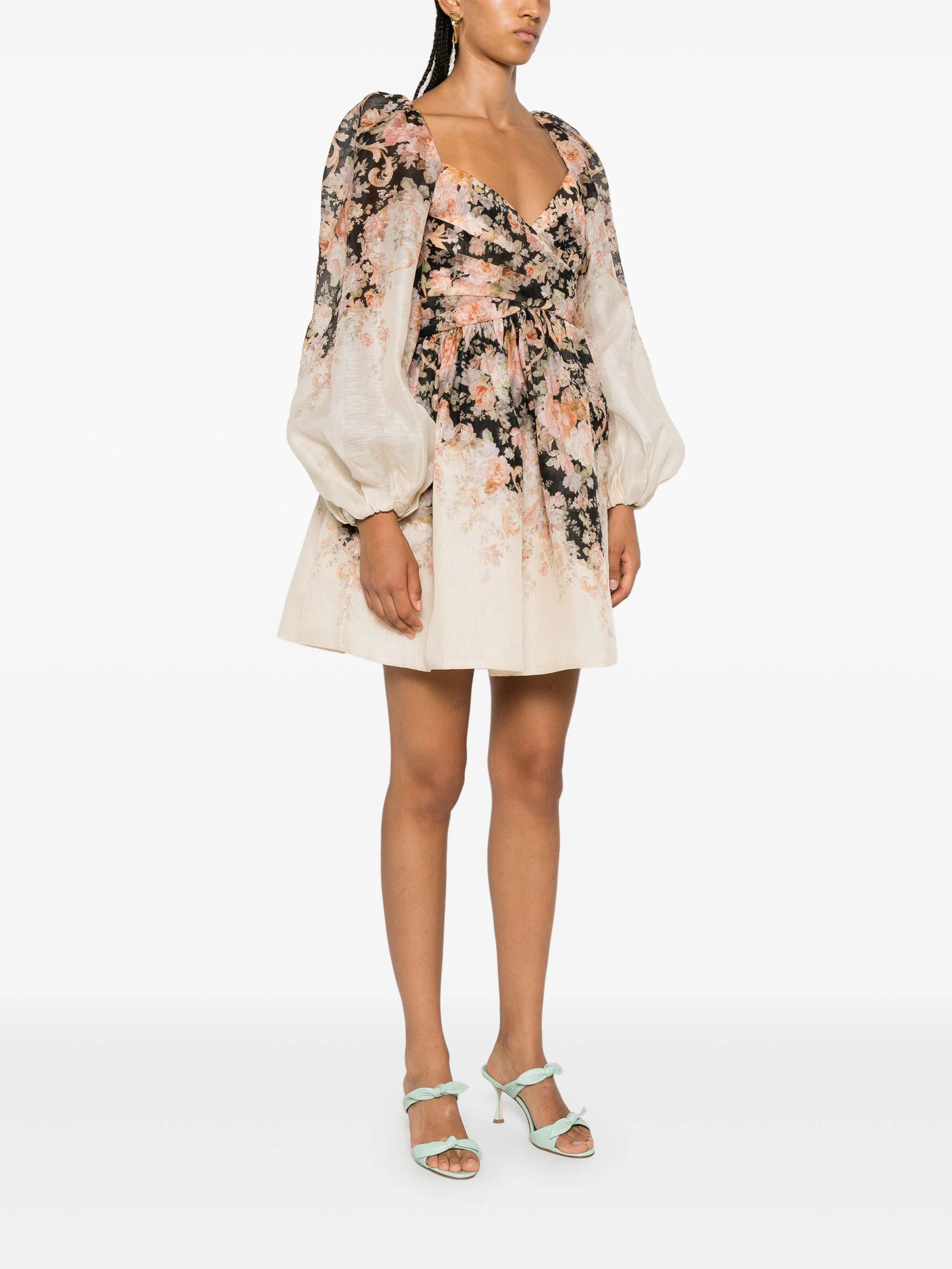 Zimmermann o1s22i1n1024 Floral Mini Dress in Multicolor Size M / US 6-8 / IT 42-44 - 2 Thumbnail