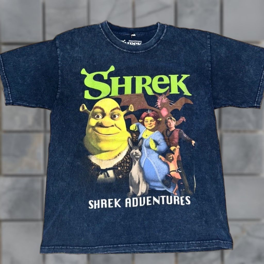 Vintage Shrek T-Shirt Men Blue Medium 18x24 Movie Shirt Regular Size M Size US M / EU 48-50 / 2 - 1 Thumbnail