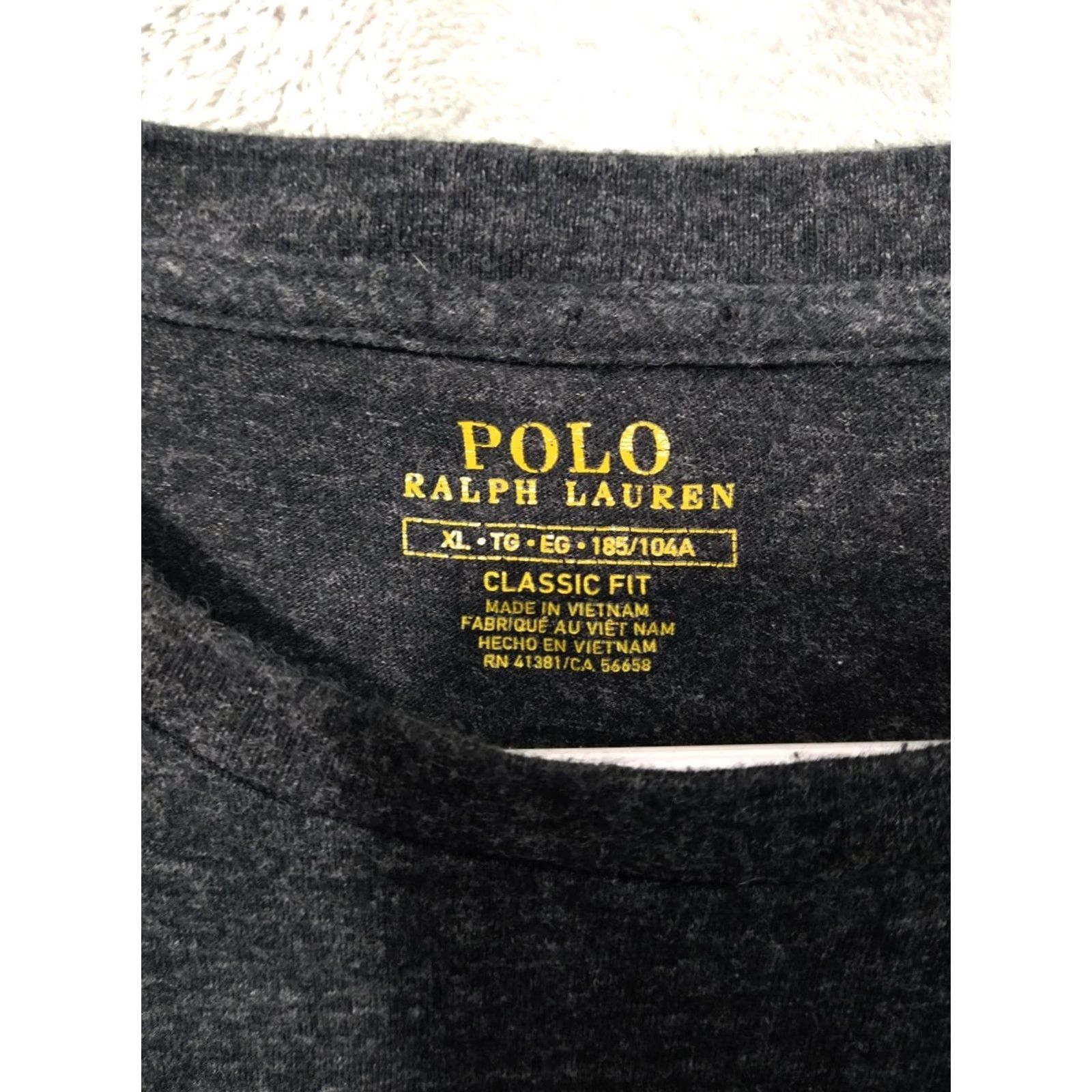 Polo Ralph Lauren Polo Ralph Lauren Shirt Mens XL Gray Classic Fit Short Sleeve Crew Neck Cotton Size US XL / EU 56 / 4 - 5 Thumbnail