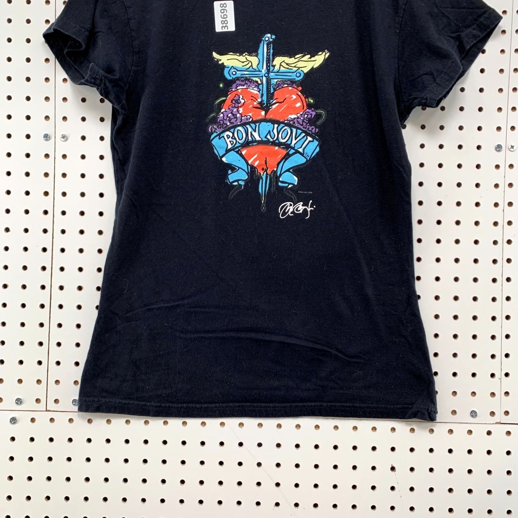 Hard Rock Cafe Hard Rock Bon Jovi Top Womens Large Black Bucharest Music Shirt Size L / US 10 / IT 46 - 6 Thumbnail