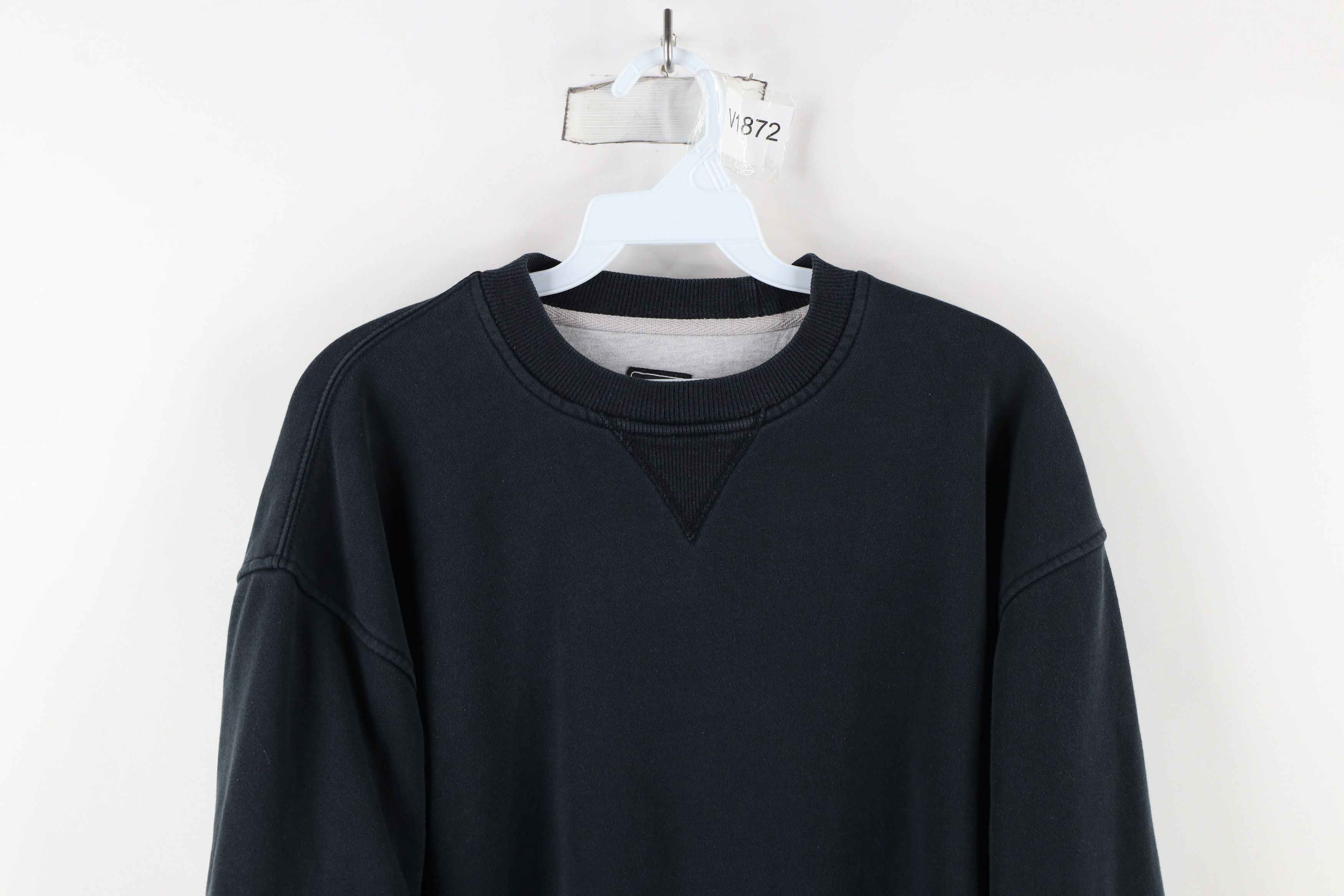 Champion × Vintage Vintage 90s Champion Blank Crewneck Sweatshirt Black Size US M / EU 48-50 / 2 - 2 Thumbnail