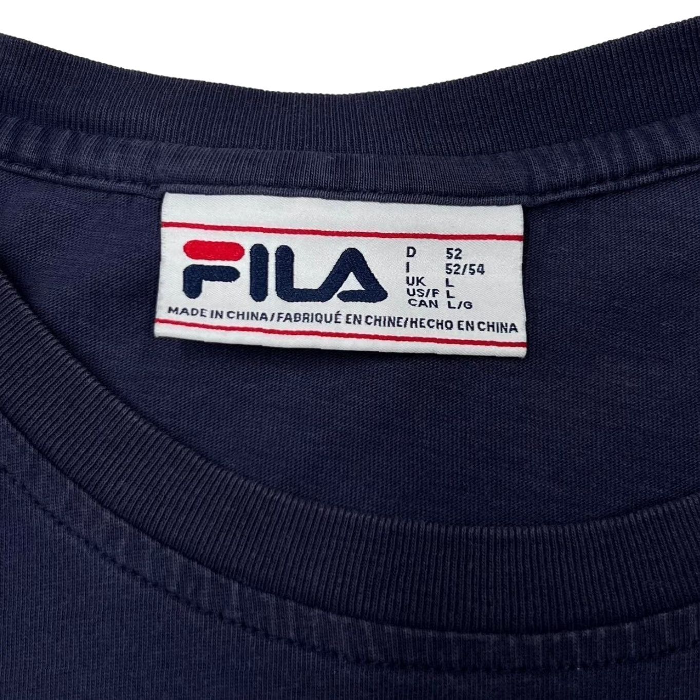 Fila FILA Navy Blue Big Logo Spellout Graphic Short Sleeve Cotton T-Shirt Large Size US L / EU 52-54 / 3 - 2 Thumbnail