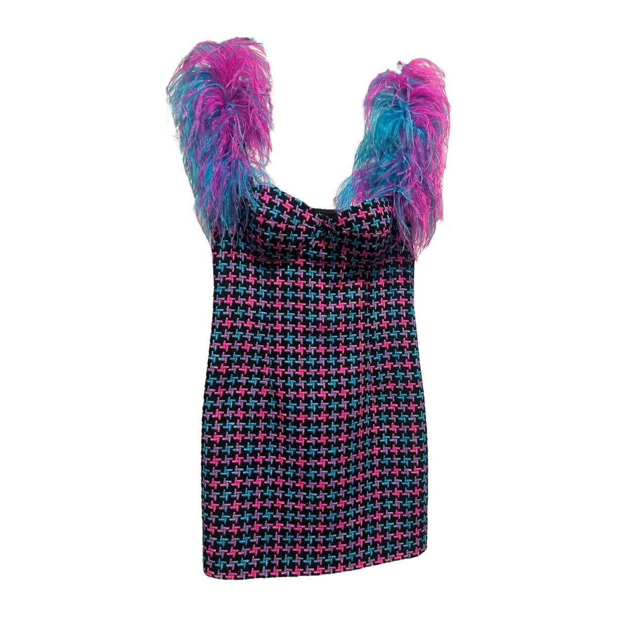 Area Feather Strap Mini Dress Size M / US 6-8 / IT 42-44 - 5 Thumbnail