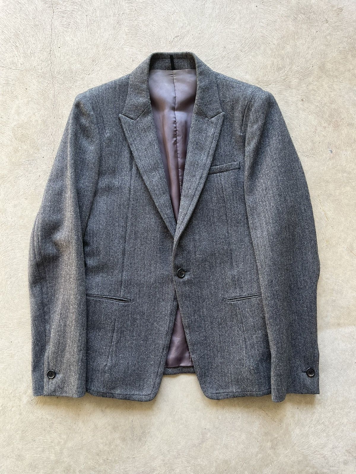 Pre-owned Undercover Aw05 Arts & Crafts Wool / Alpaca Blazer | 3 In Grey