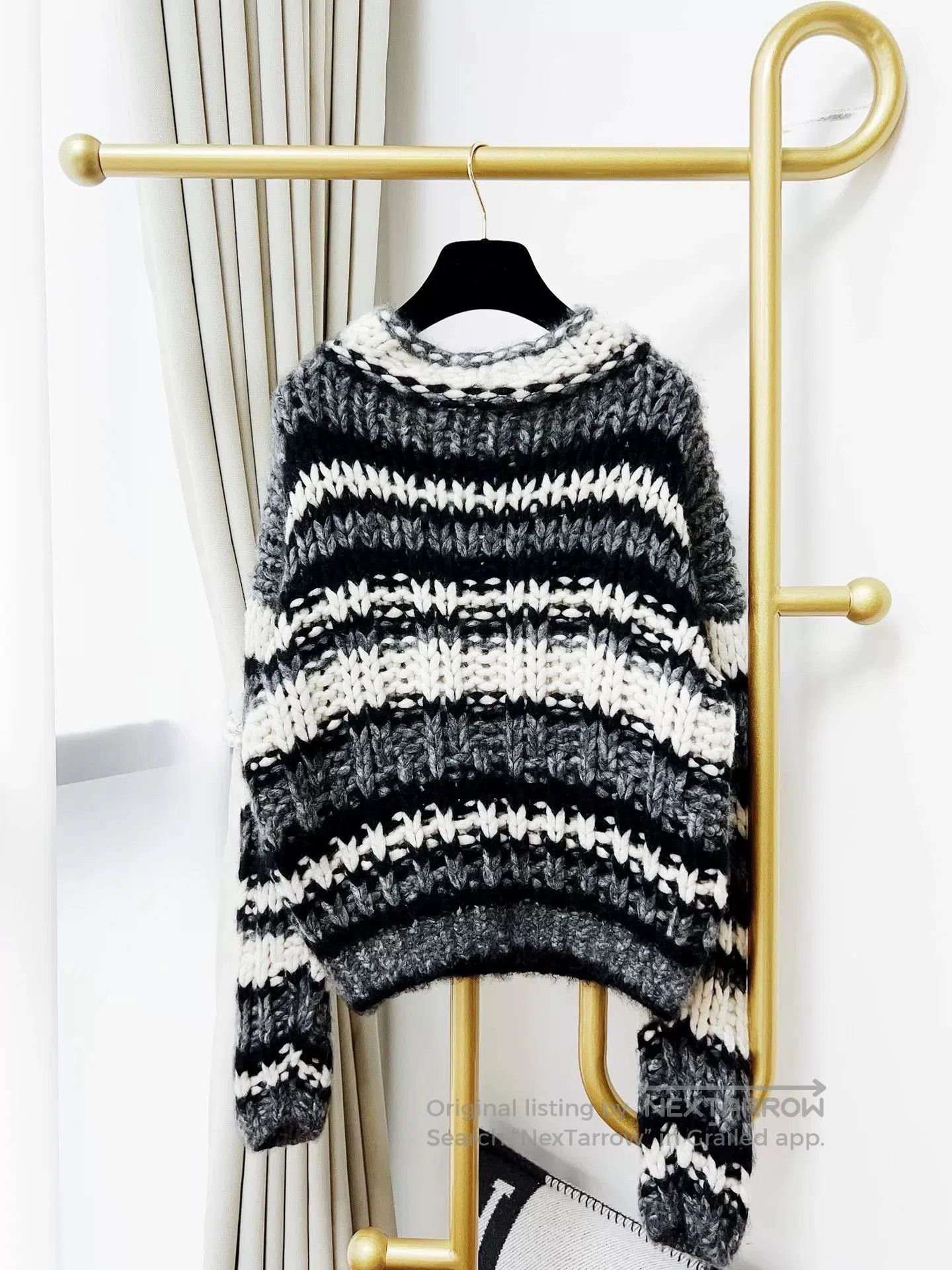 Chanel Chanel 19K Snow Striped Knit Sweater. Size US XS / EU 42 / 0 - 3 Thumbnail