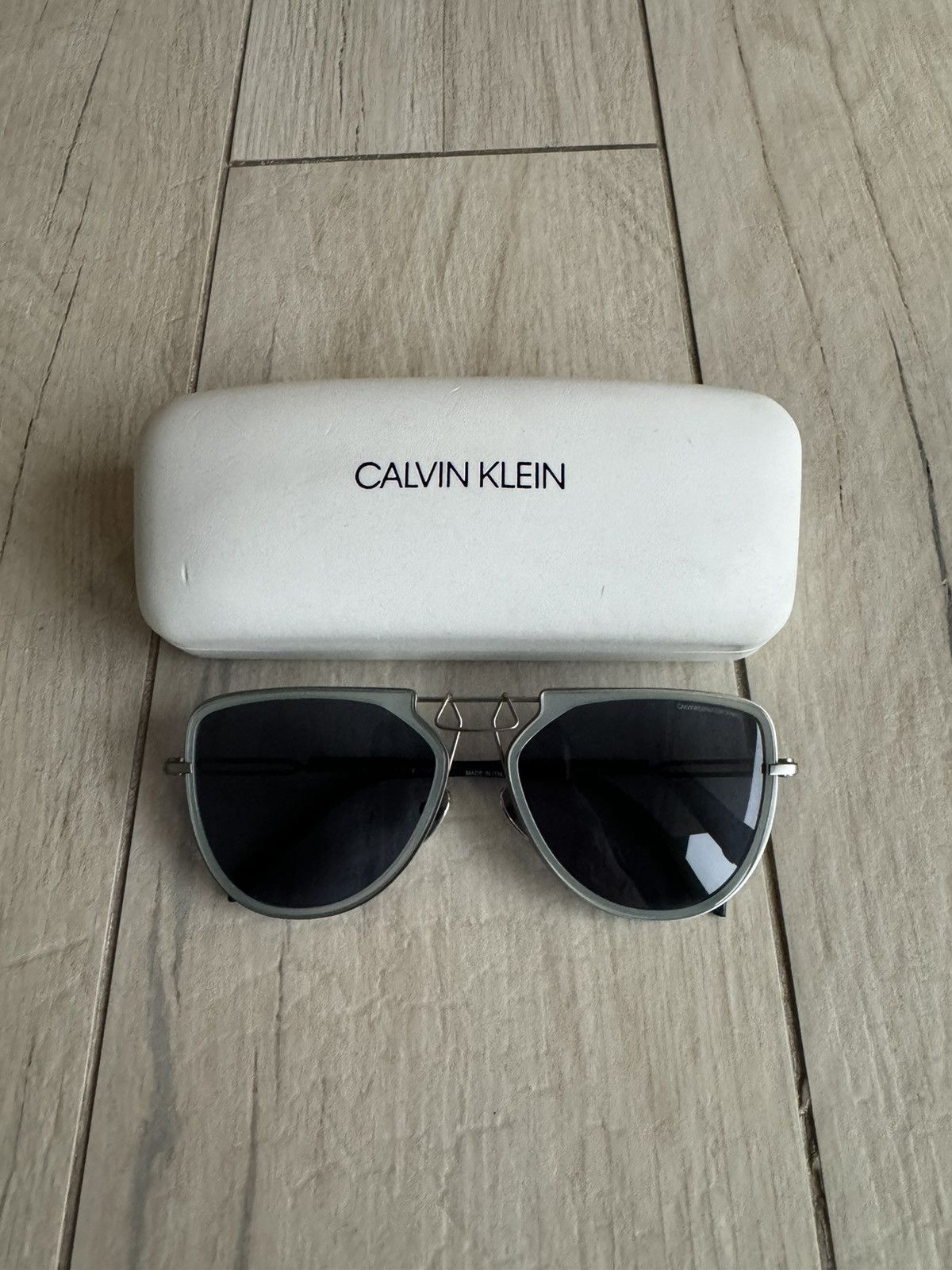 Calvin Klein 205W39NYC DS! Calvin Klein 205W39NYC CKNYC 1874S Titanium Sunglasses Size ONE SIZE - 5 Thumbnail
