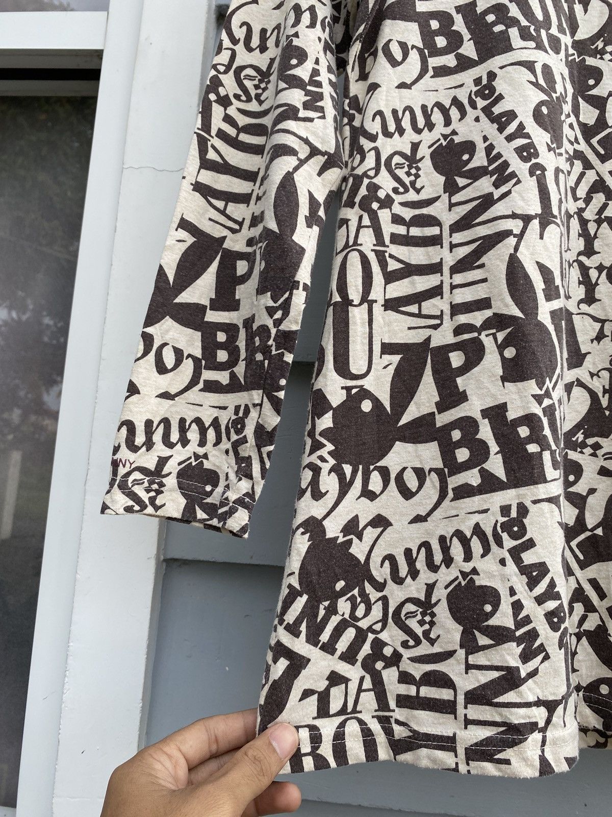 Playboy Playboy Bunny All Over Print Art Logo Longsleeve Japanese Size L / US 10 / IT 46 - 6 Thumbnail