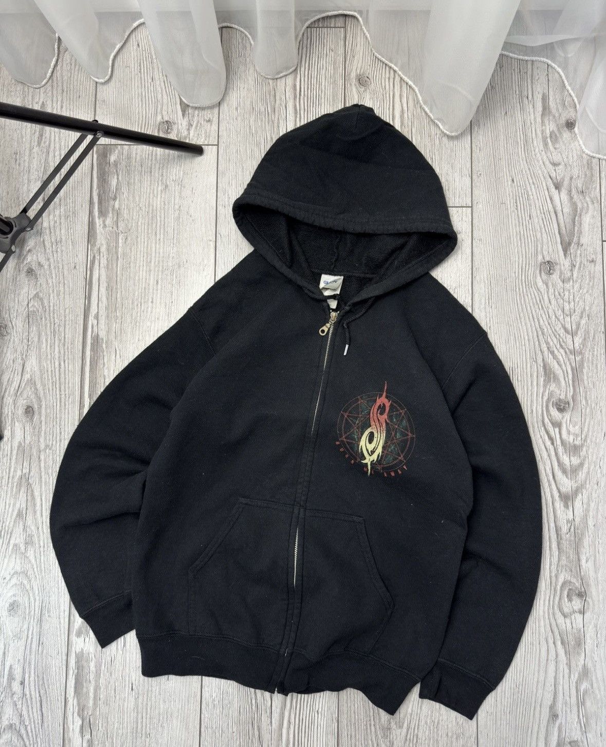 Band Tees × Vintage Vintage Slipknot Rare big logo 00s zip hoodie Size US S / EU 44-46 / 1 - 2 Thumbnail
