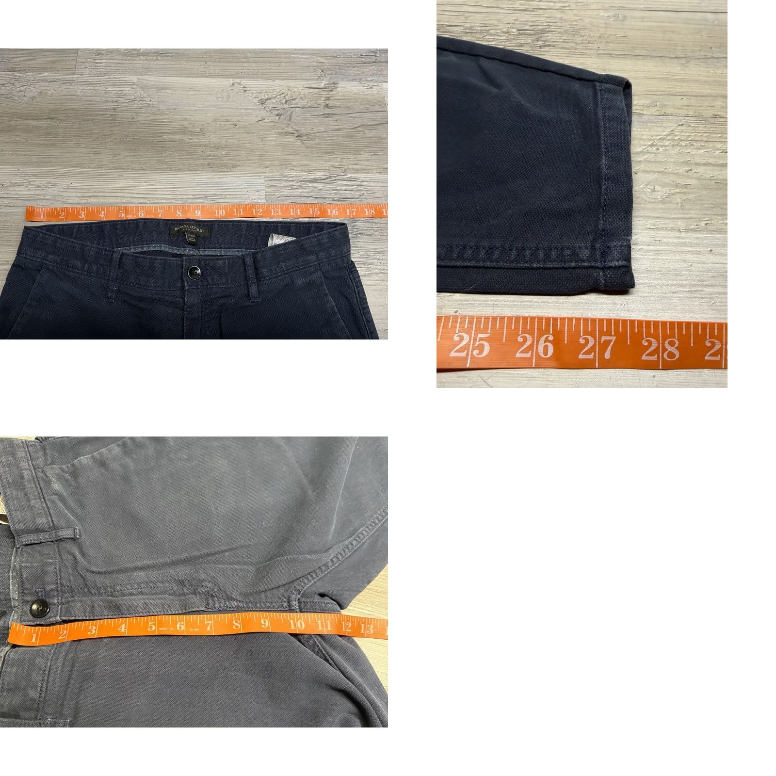 Banana Republic Banana Republic Mens Aiden Fit Tech Canvas Performance Pants Blue Straight Leg 32x30 Regular Knit Polyester Slimming Pockets Stretch Slimming Size US 32 / EU 48 - 9 Thumbnail