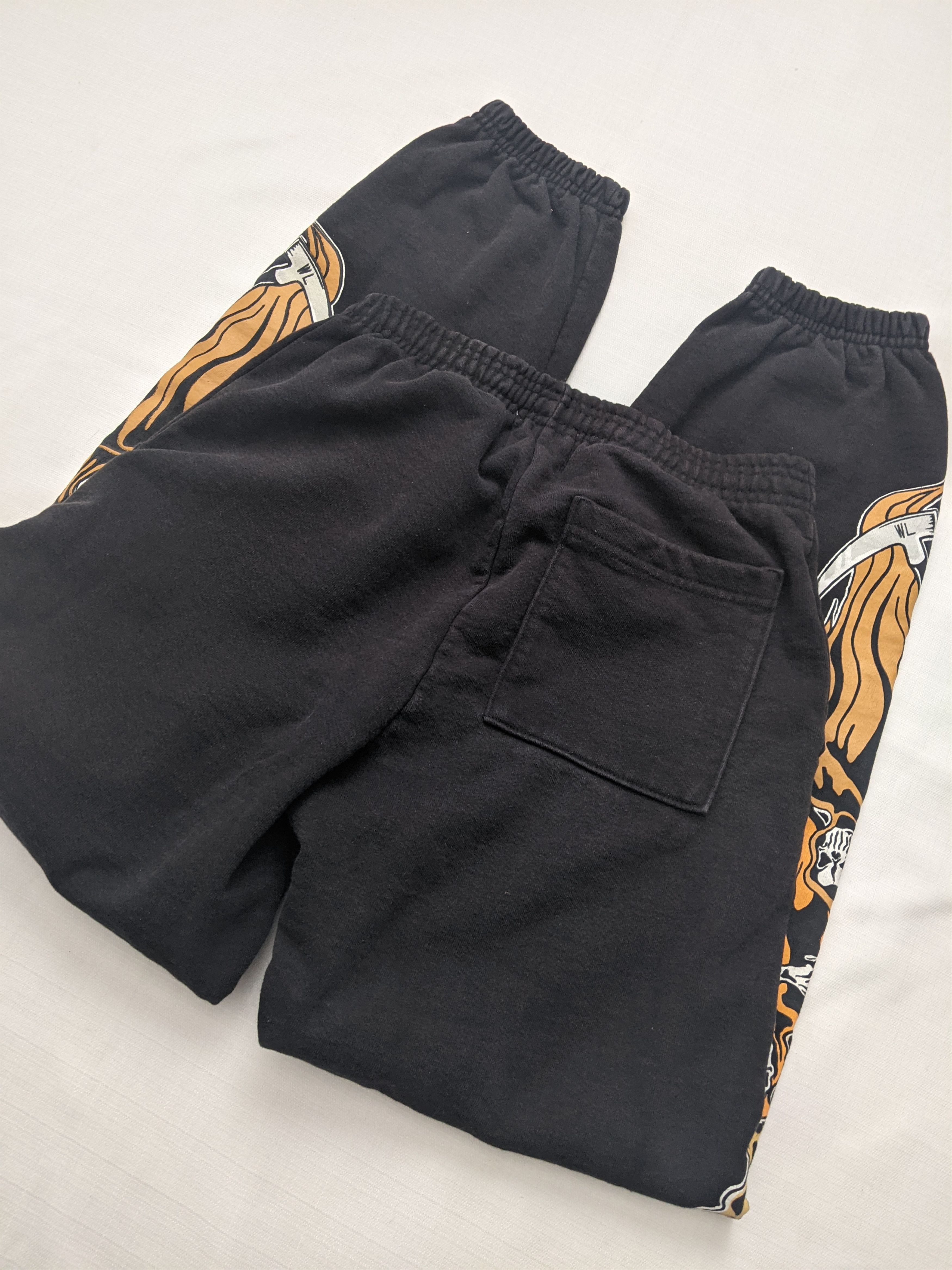 Warren Lotas Three Reaper Sweatpants Black Yellow Size US 27 - 9 Thumbnail