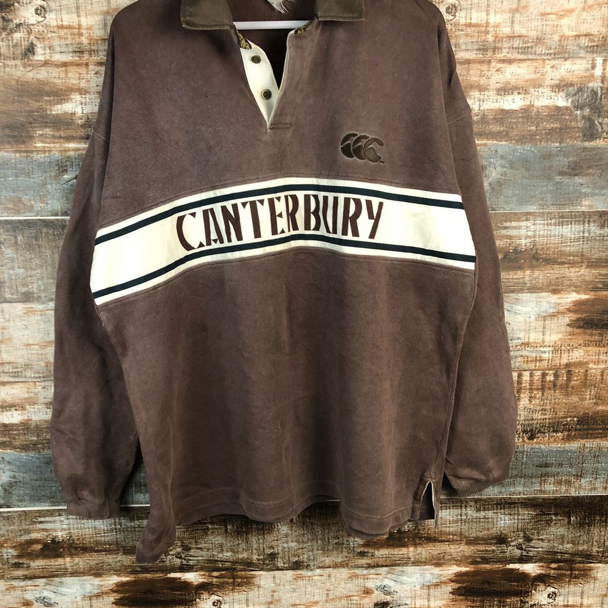 Canterbury of New Zealand Canterbury Of New Zealand Dark Brown Rugby Polo Shirt #A1936 Size US L / EU 52-54 / 3 - 3 Thumbnail