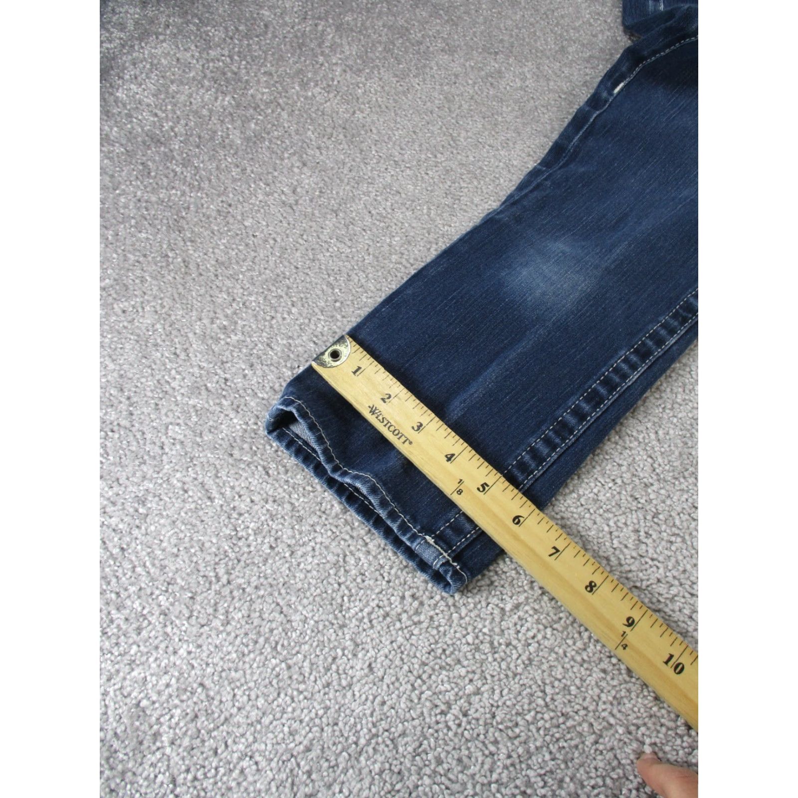 True Religion VINTAGE True Religion Womens Jeans Cropped Low Rise Dark Wash Size 26 Blue Denim Girls Size 26" / US 2 / IT 38 - 5 Thumbnail