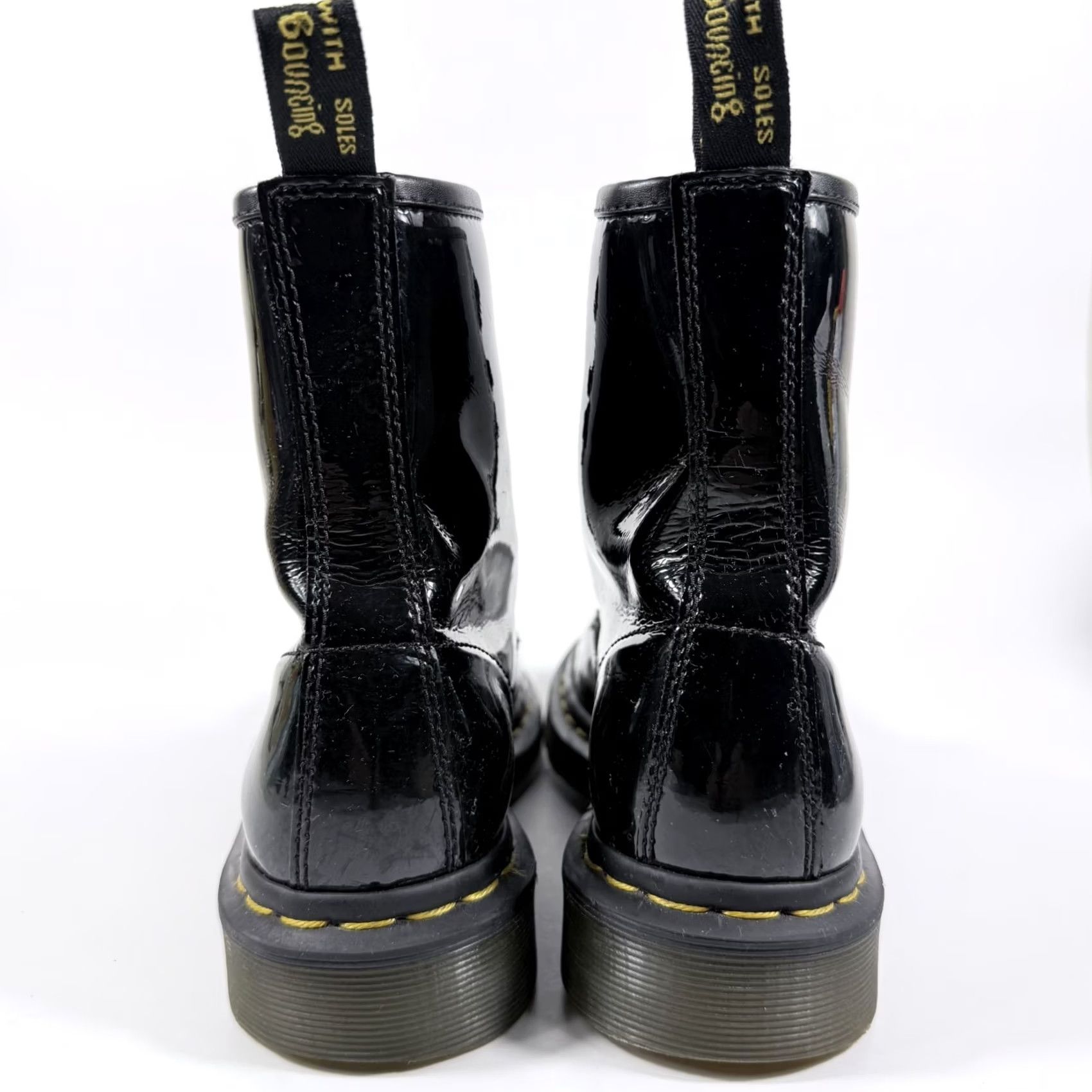 Dr. Martens Dr. Martens Boots Women 8-Eyelet Lace Up Black Patent Leather 11821 Combat Shoes Women Size US 5 / IT 35 - 4 Thumbnail