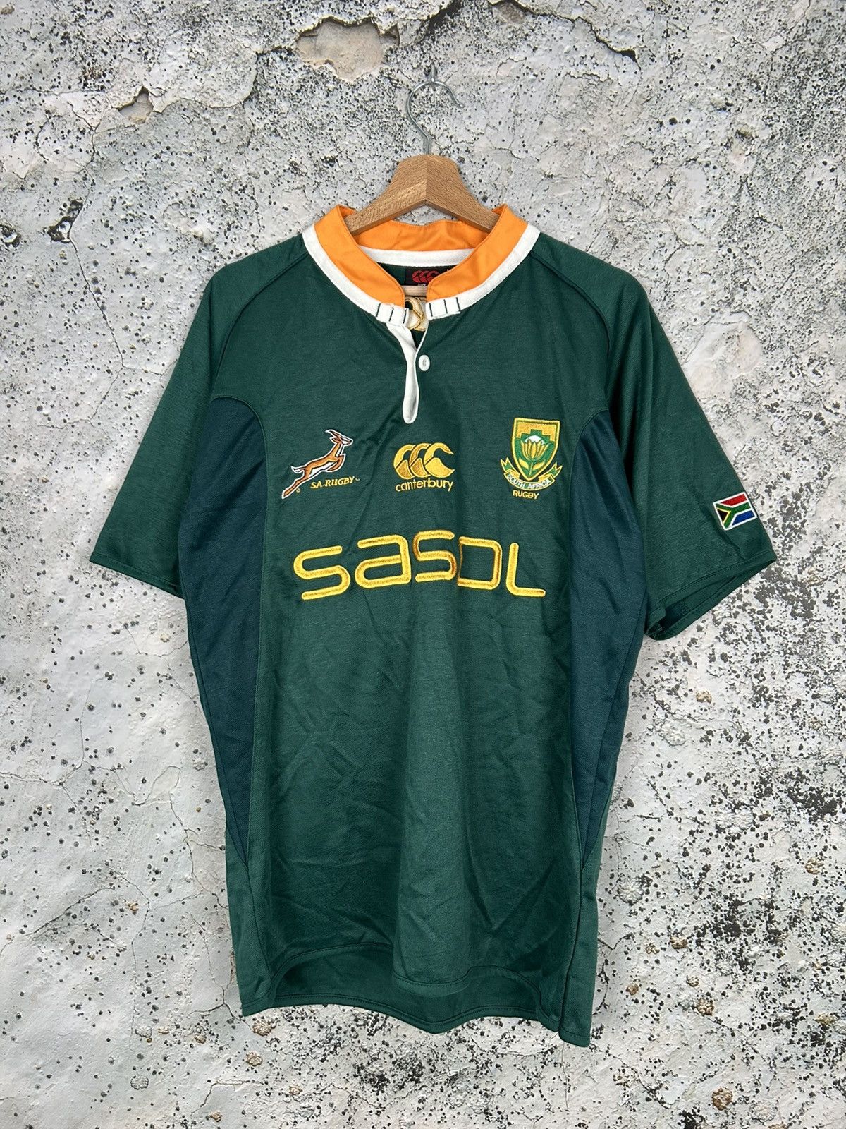 Canterbury of New Zealand Vintage Canterbury Of New Zealand South Africa Rugby Jersey Size US M / EU 48-50 / 2 - 1 Thumbnail