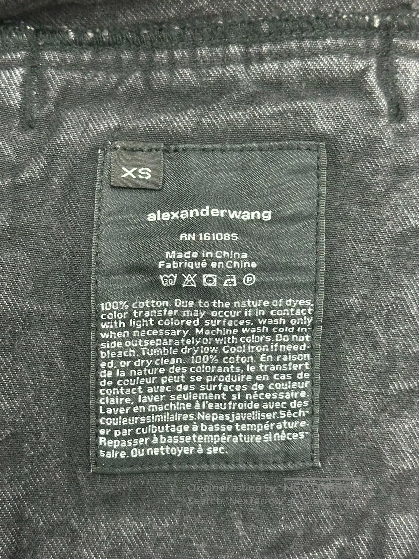 Alexander Wang Alexander Wang Black Denim Jacket with Bullet Print| Size US XS / EU 42 / 0 - 4 Thumbnail