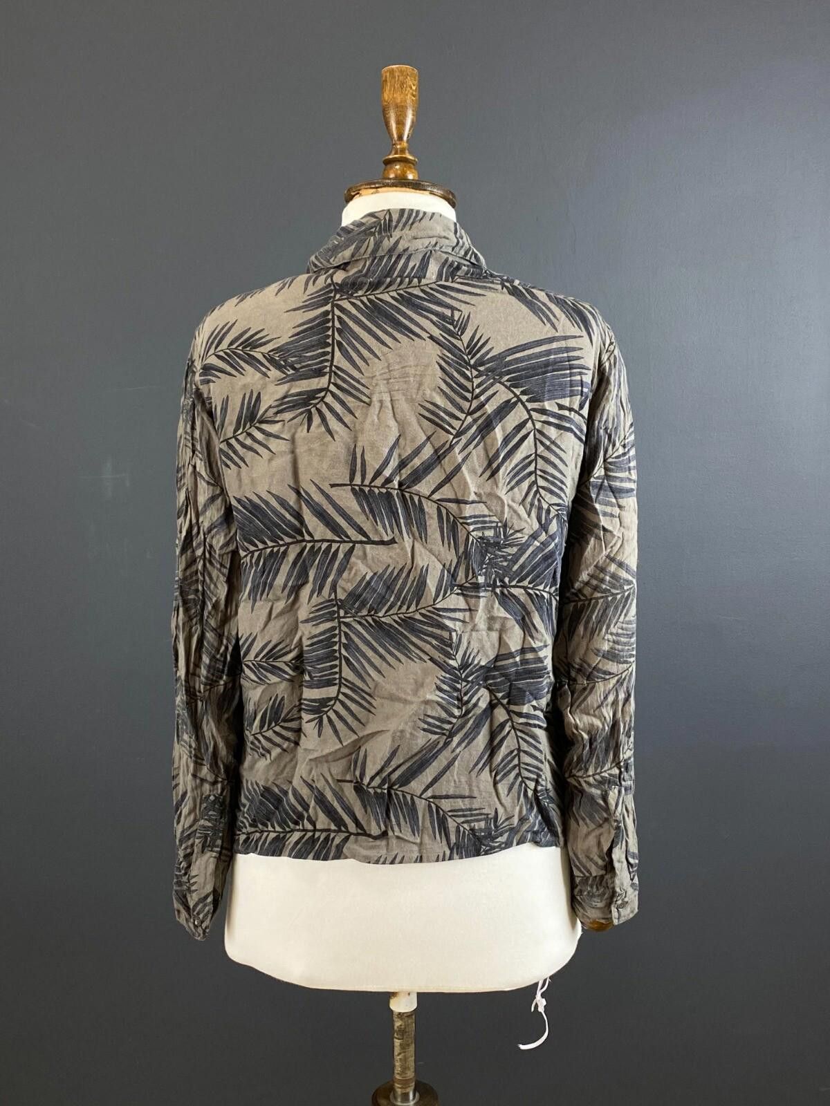 Gianni Valentino GANNI Palm Leaves Brown Blouse Shirt Size XS Size XS / US 0-2 / IT 36-38 - 6 Thumbnail