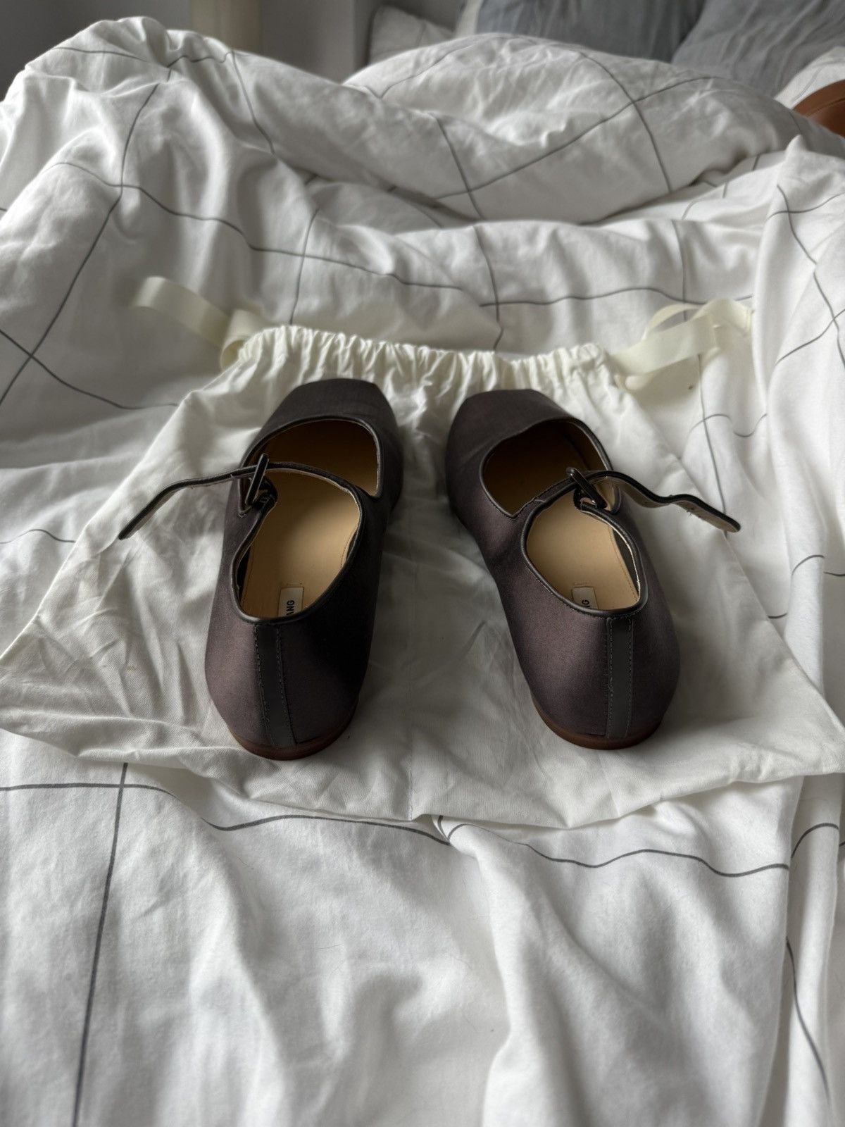 Sandy Liang MARY JANE POINTE IN BRUNETTE SATIN Size US 11 / IT 41 - 5 Thumbnail