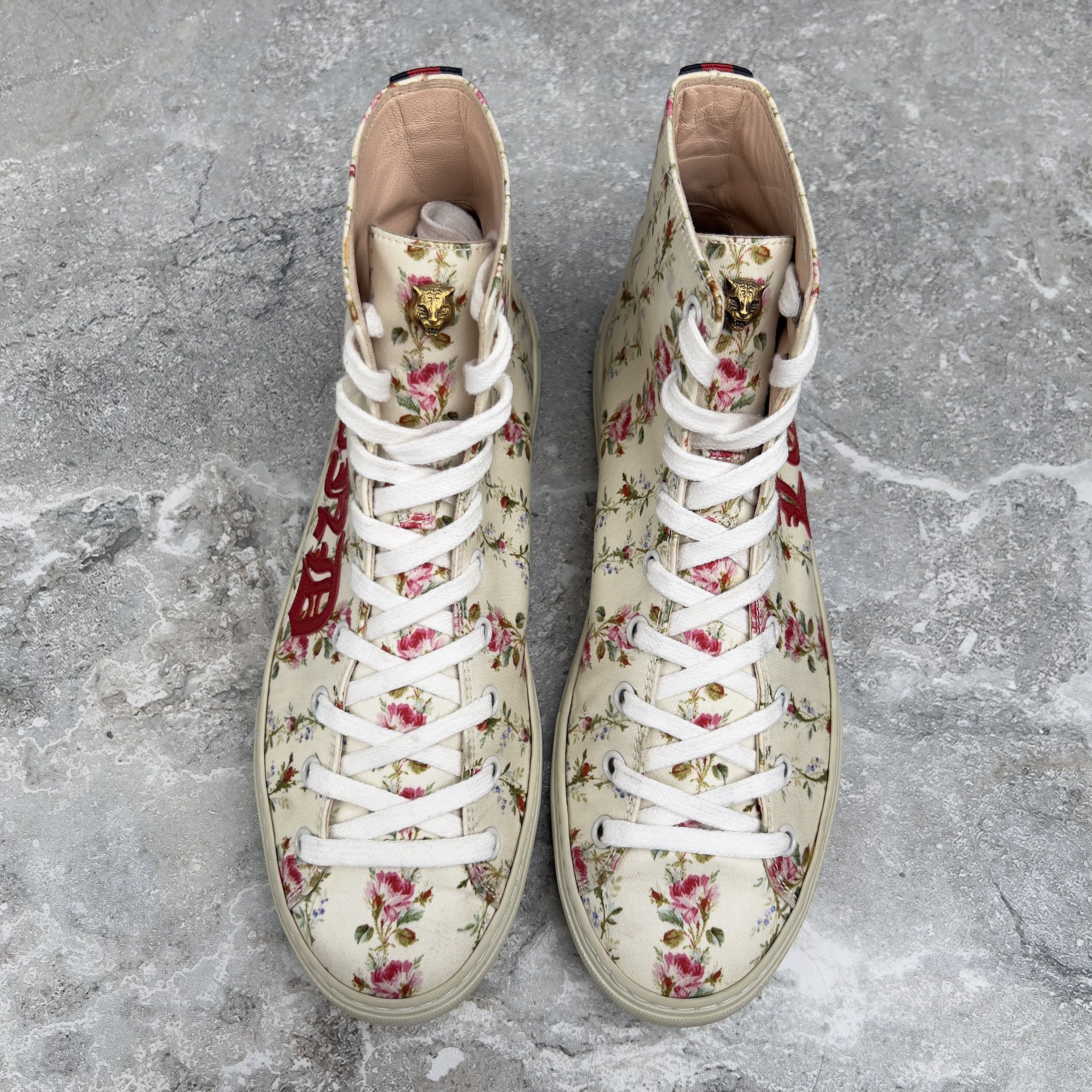 Gucci Major Blind for Love Floral Print Sneakers Fabric 36.5 EUR Size US 6.5 / IT 36.5 - 4 Thumbnail