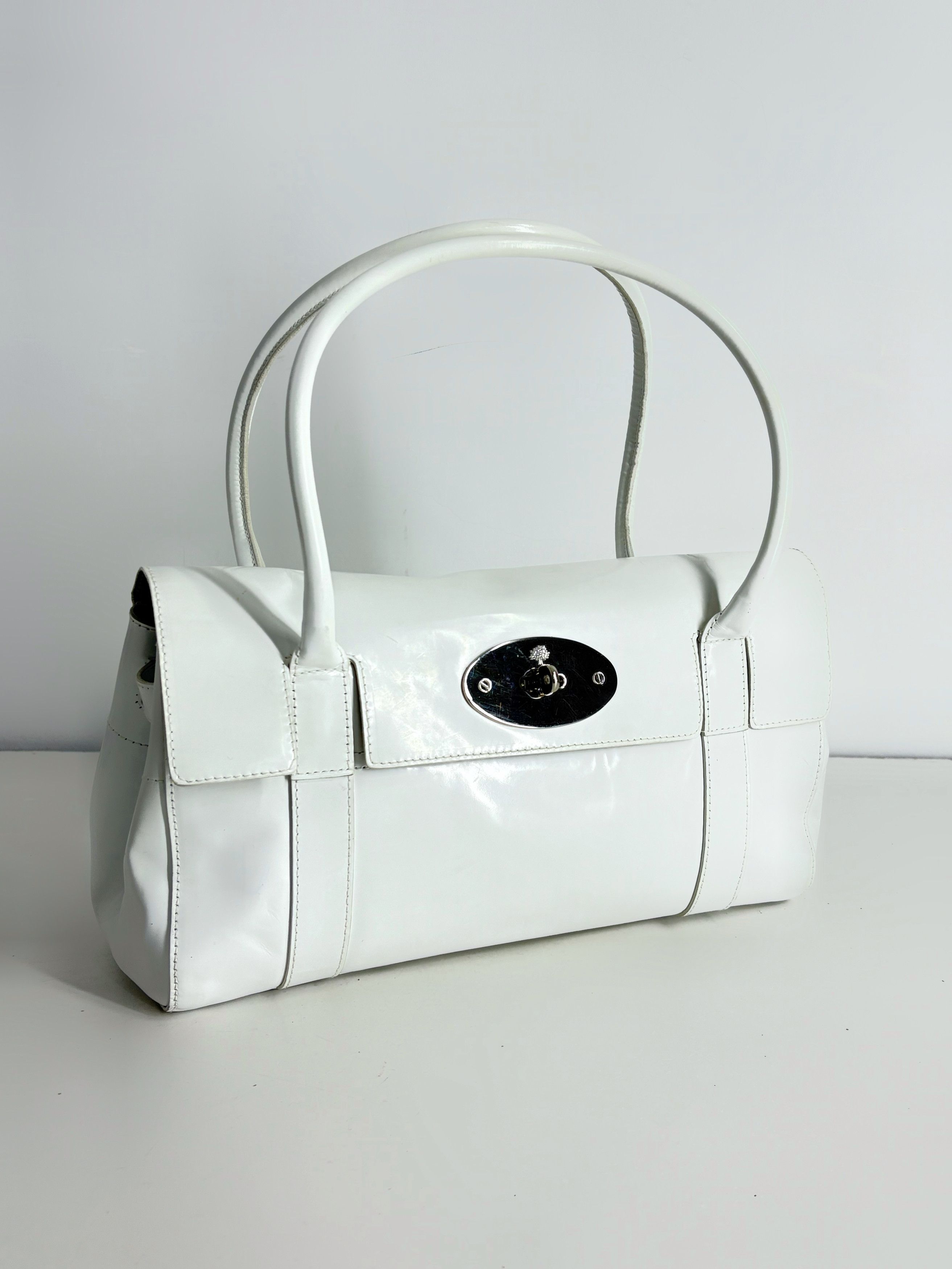 Mulberry Bayswater White Leather Bag