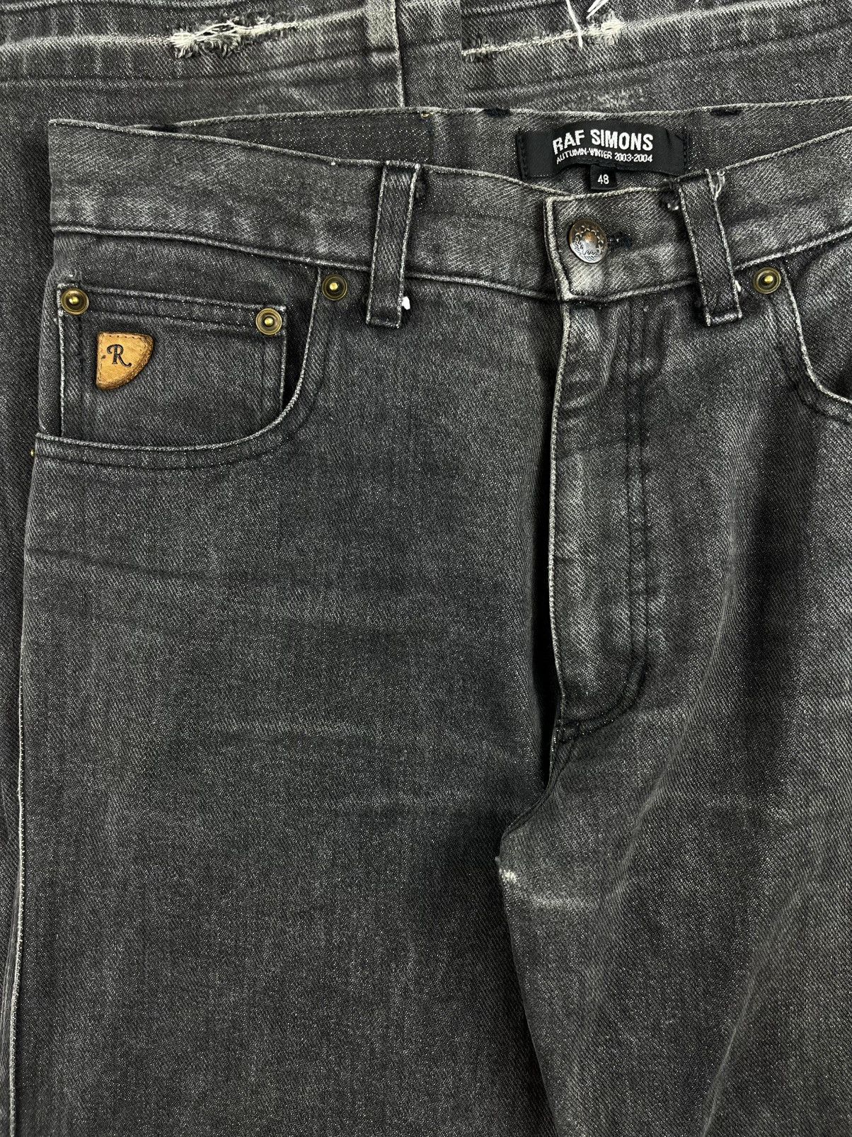 Raf Simons AW03 Raf Simons Closer Bootcut Raw Hem Grey Denim Jeans Size US 30 / EU 46 - 3 Thumbnail