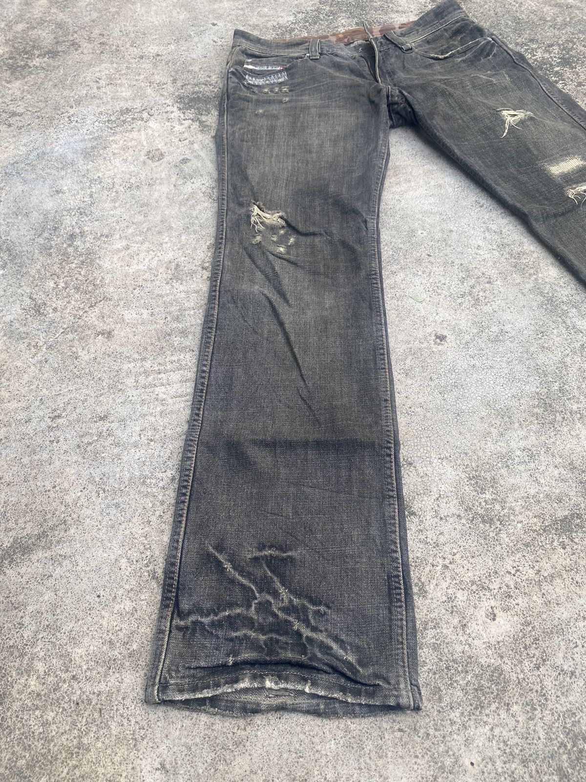 Japanese Brand × Nicole Club Flare Jeans Nicole Club Clawmark Distressed Bootcut Size US 32 / EU 48 - 1 Thumbnail