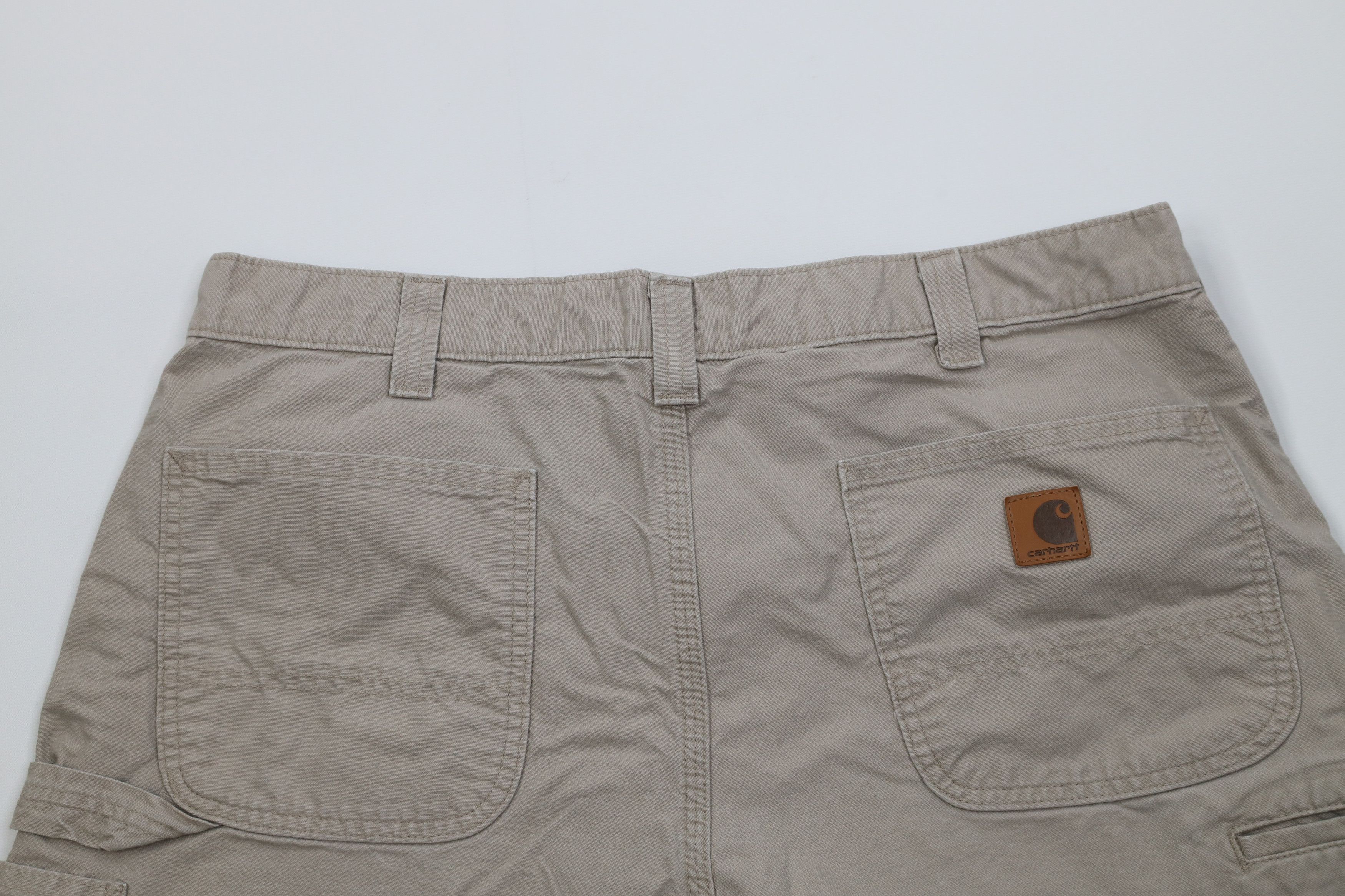 Carhartt Vintage Y2K Carhartt Spell Above Knee Relaxed Fit Shorts Tan Size US 38 / EU 54 - 9 Thumbnail