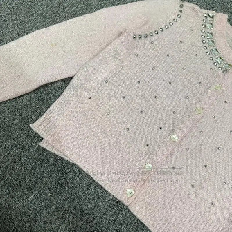 Miu Miu Miu Miu Pink Knit Cardigan with Embellishments . Size S / US 4 / IT 40 - 3 Thumbnail