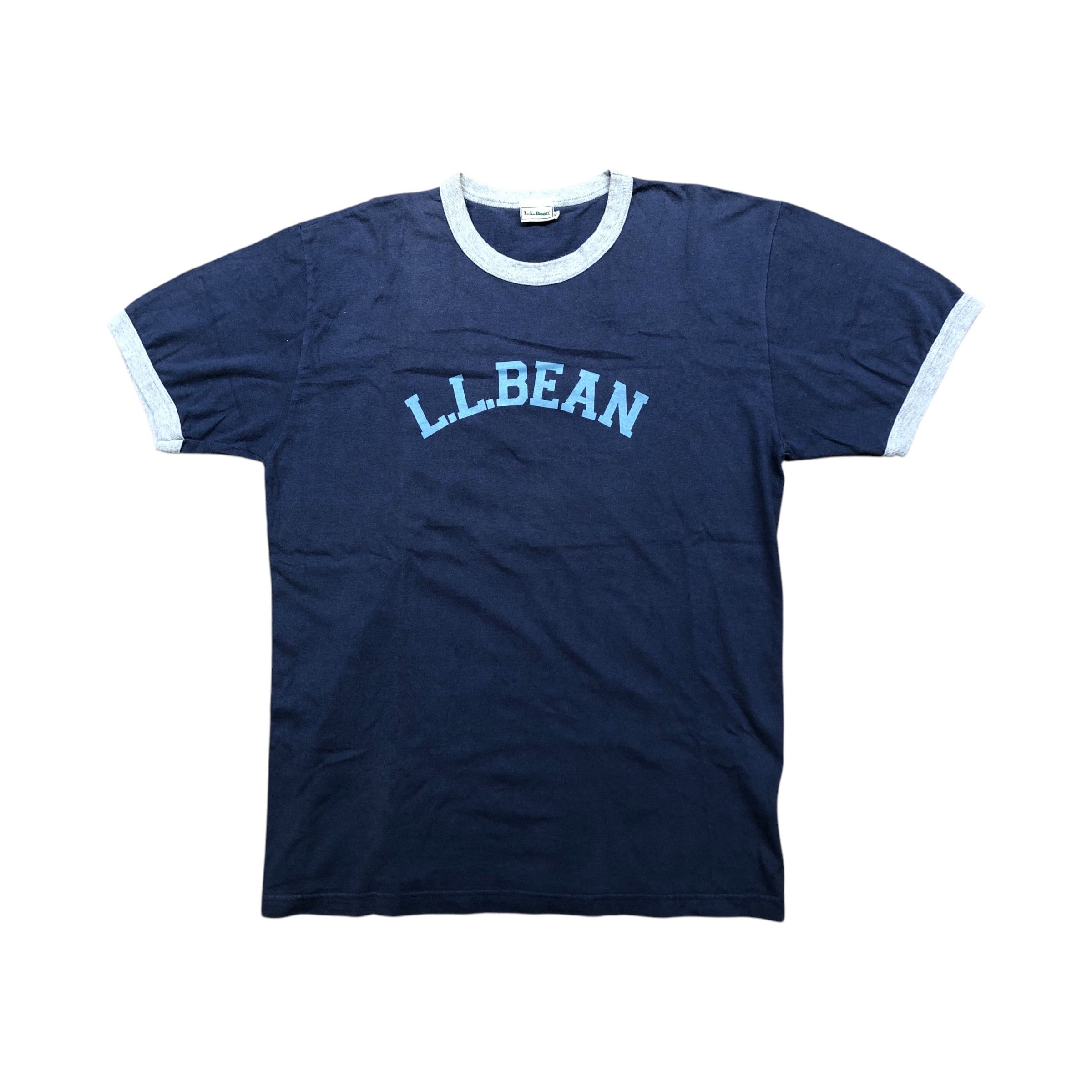 L.L. Bean × Vintage Vintage 90's LL Bean Spellout Ringer Tee Size US L / EU 52-54 / 3 - 1 Thumbnail