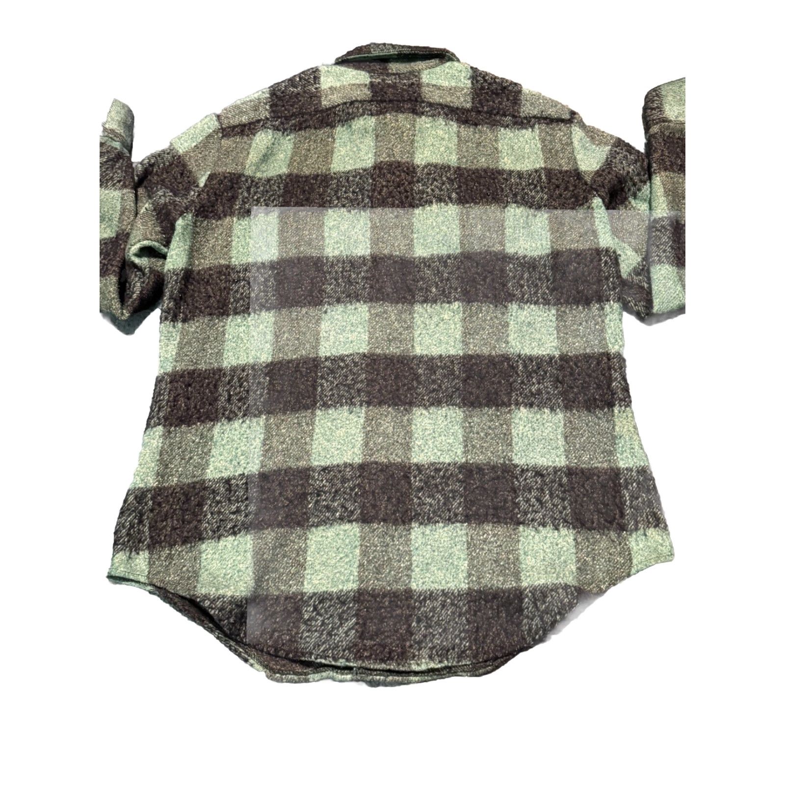 Fruit Of The Loom VINTAGE Fruit of the Loom Mens Green Flannel Long Sleeve Shirt Heavyweight L Size US L / EU 52-54 / 3 - 4 Thumbnail