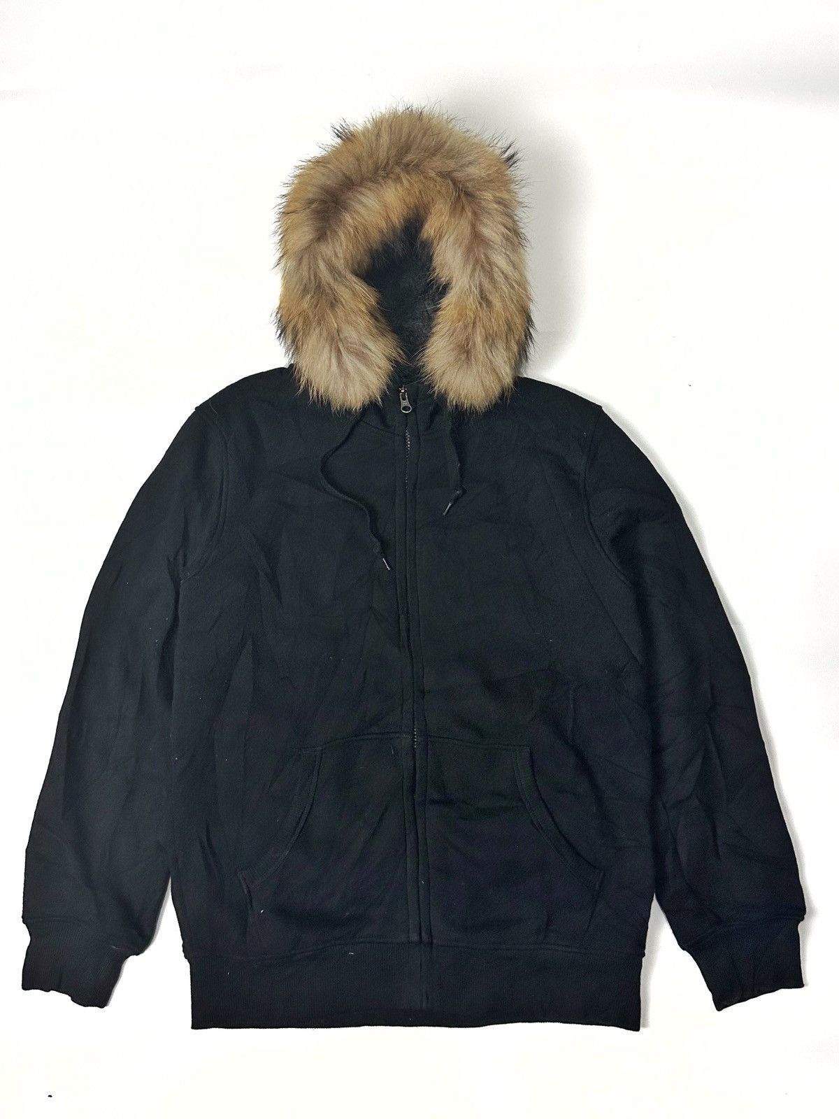 If Six Was Nine × Japanese Brand × Le Grande Bleu (L.G.B.) Fur zip hoodie black style uniqlo Size US L / EU 52-54 / 3 - 2 Thumbnail