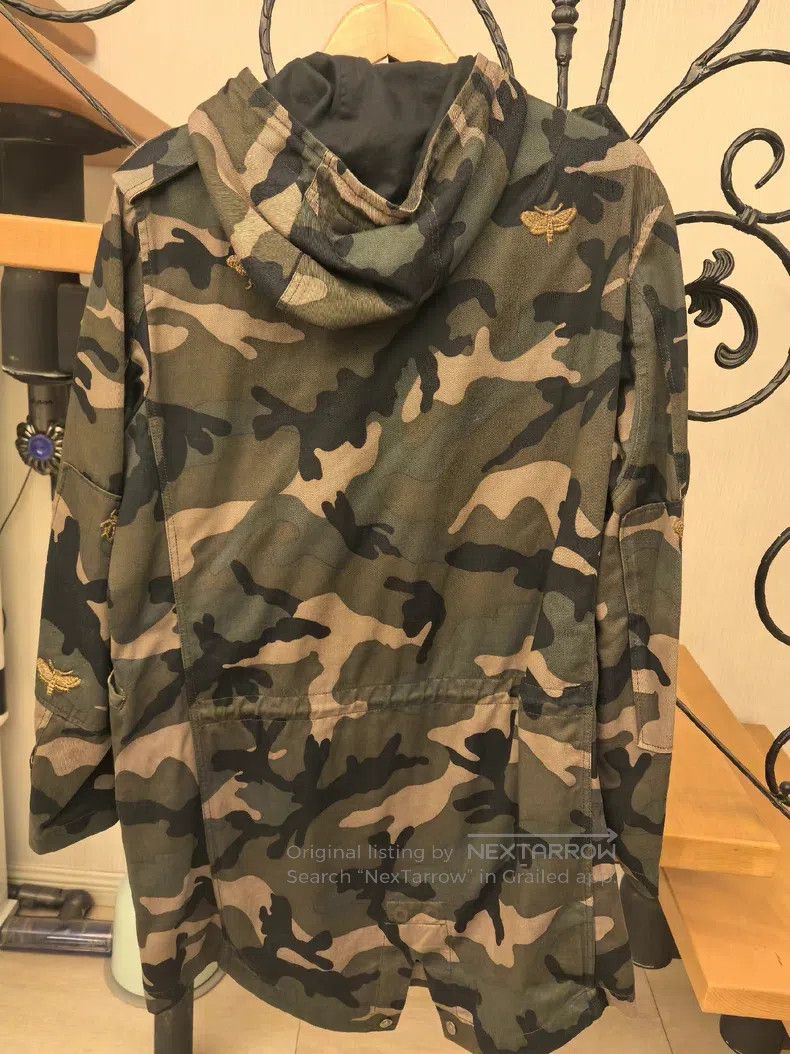 Valentino Valentino Camouflage embroidered trench coat Size L / US 10 / IT 46 - 6 Thumbnail