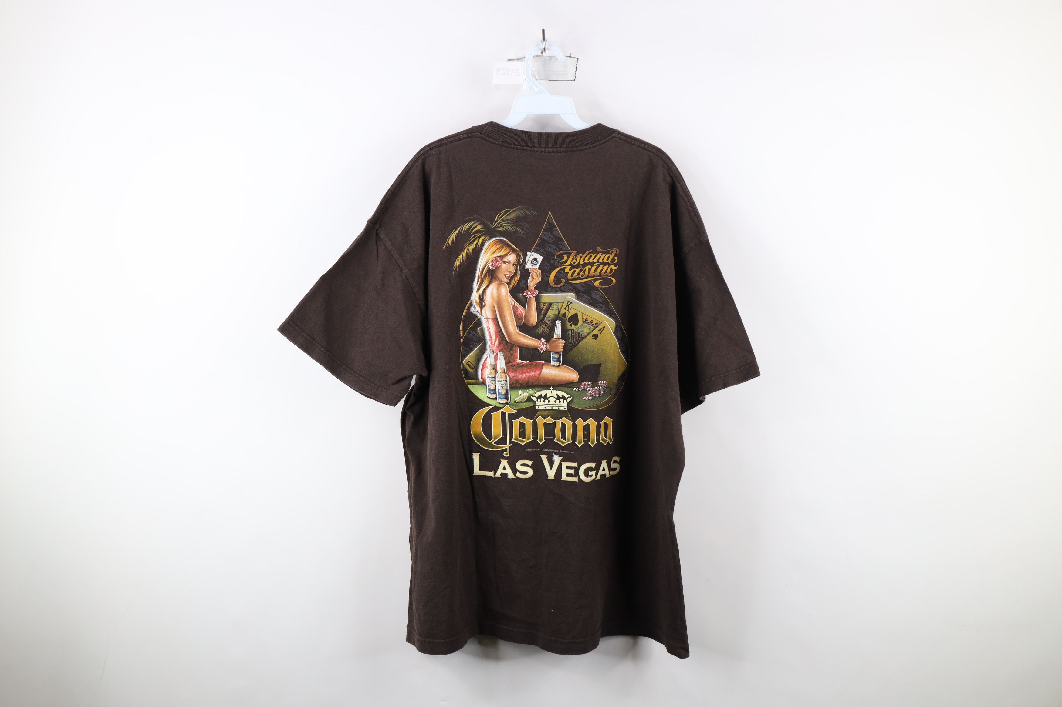 Vintage Vintage Y2K 2005 Corona Extra Las Vegas Pinup Girl T-Shirt Size US XXL / EU 58 / 5 - 10 Thumbnail