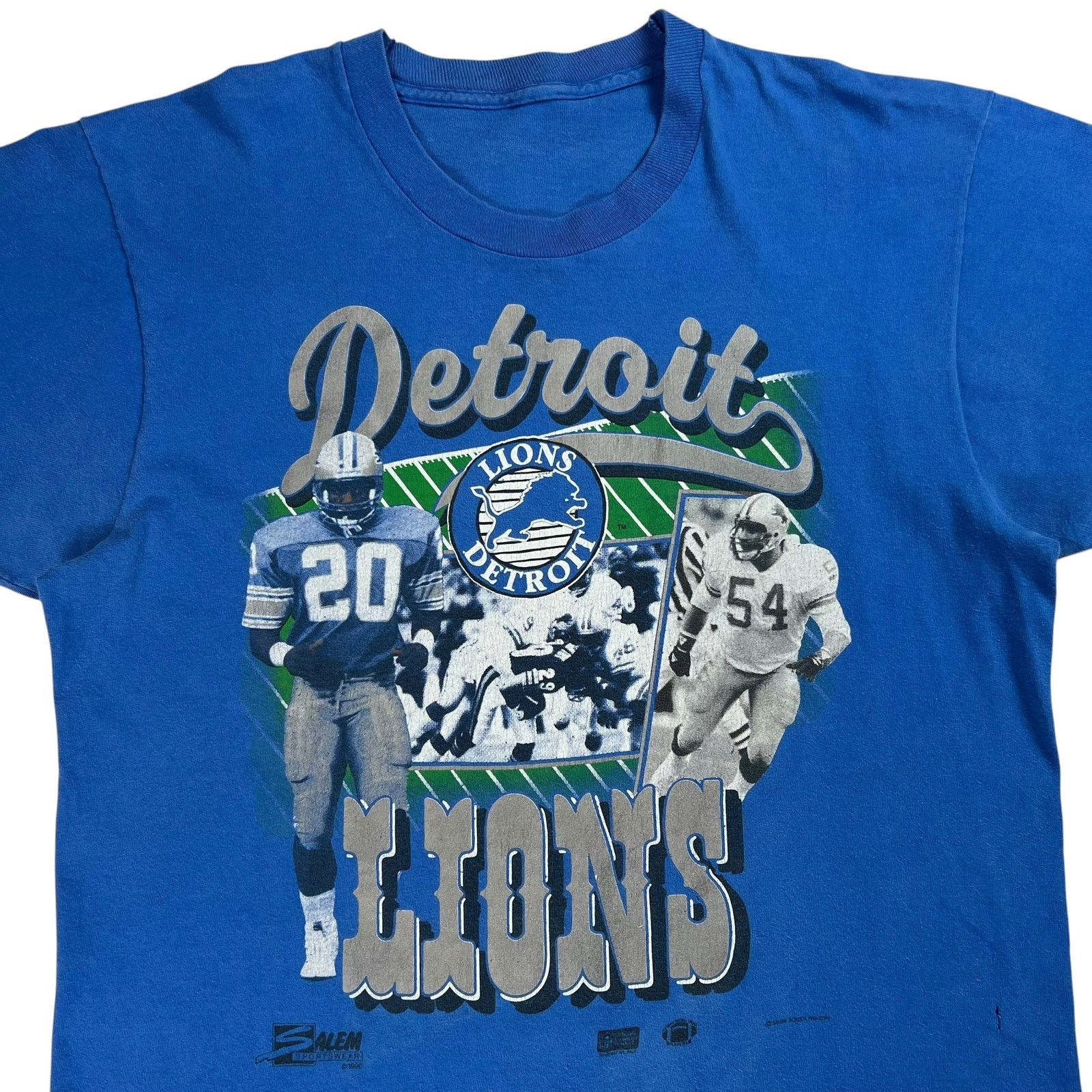 NFL × Salem Sportswear × Vintage Vintage 1990 Salem Sports Detroit Lions Barry Sanders tee Size US L / EU 52-54 / 3 - 2 Thumbnail