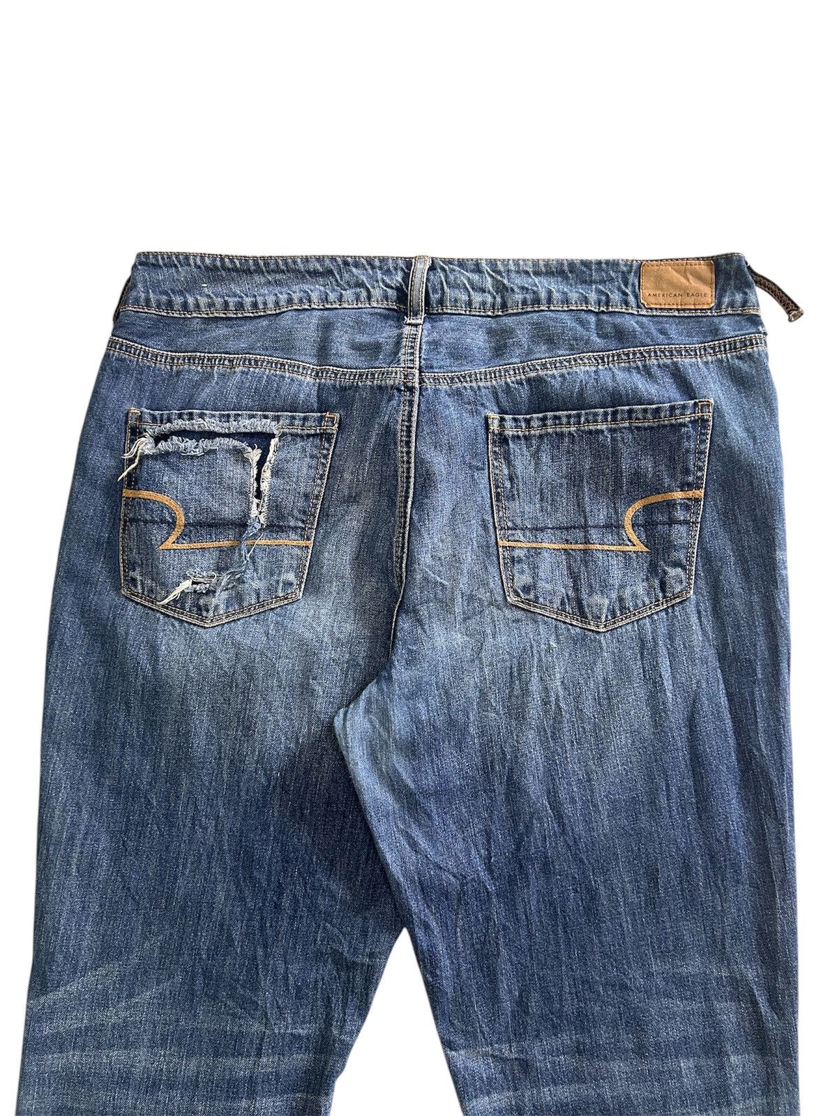 Japanese Brand × Vintage 💥Vintage Japanese Denim Ripped Jeans Size US 37 - 4 Thumbnail