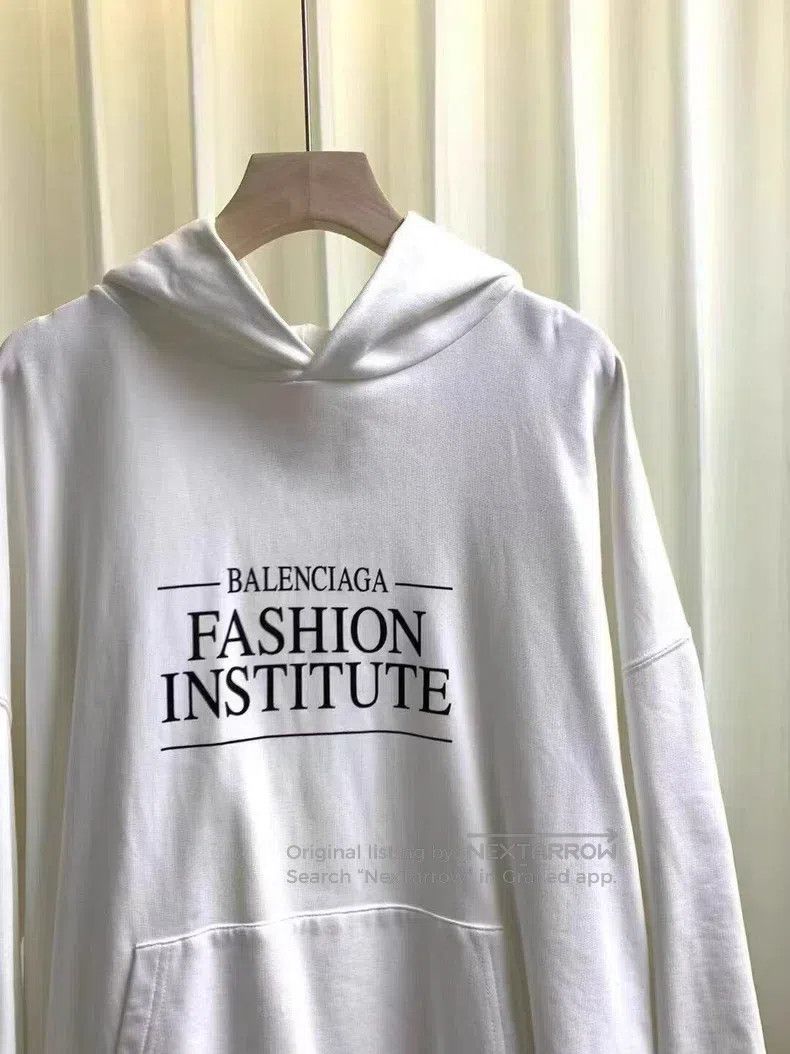 Balenciaga Balenciaga Front and Back Slogan Hoodie Sweatshirt Size US XS / EU 42 / 0 - 2 Thumbnail