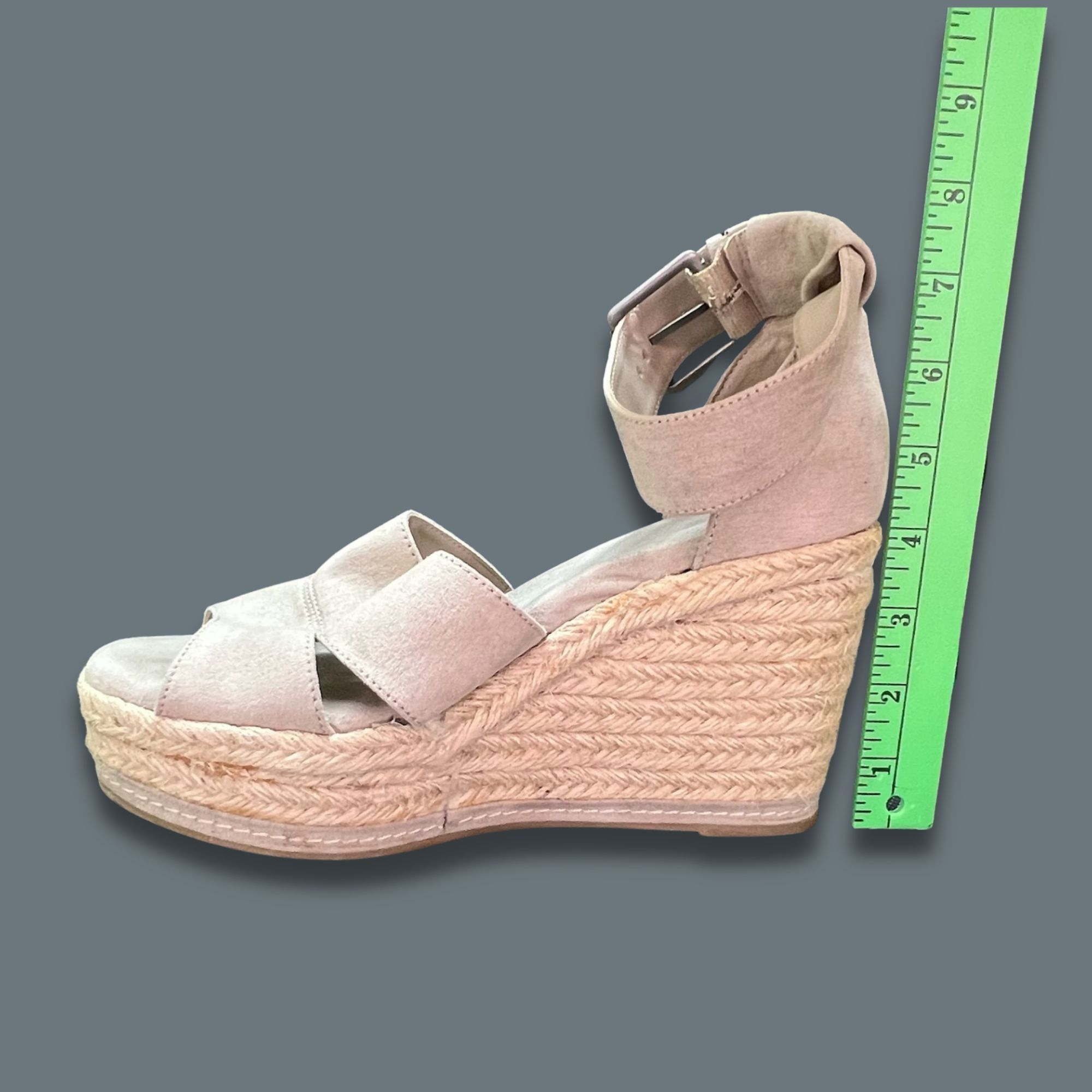 Other Caroline Microsuede Ankle Strap Espadrille Wedge Platform Sa Size US 8.5 / IT 38.5 - 4 Thumbnail