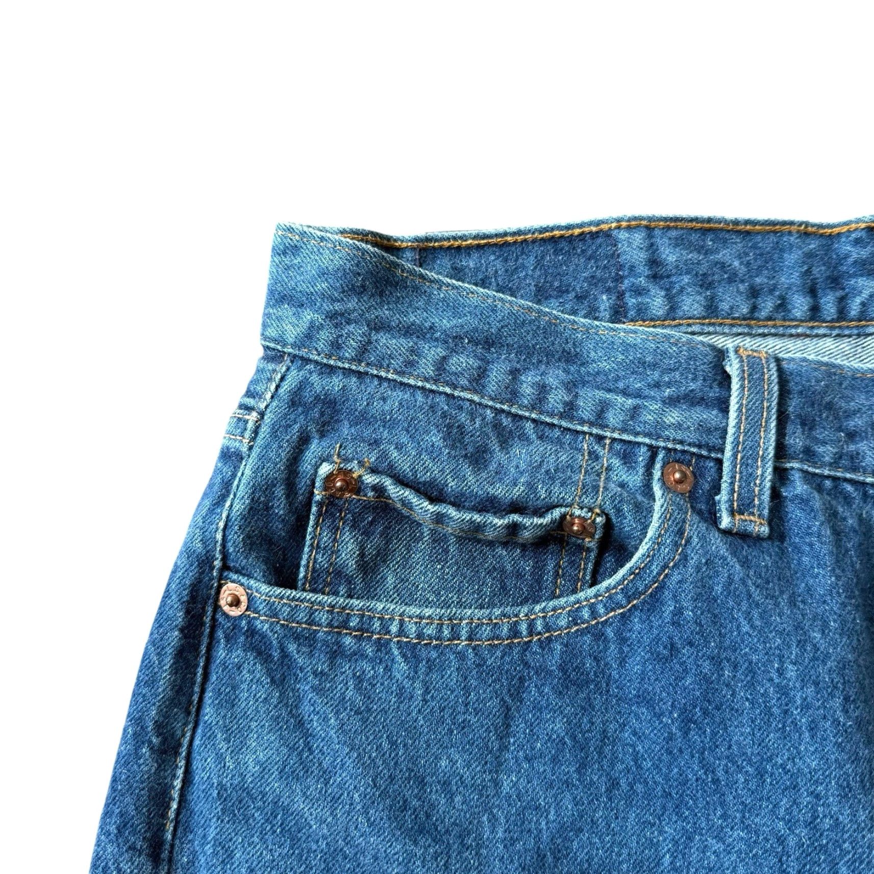 Levi's VINTAGE Levi's 501 Jeans Blue Denim 34x34 Men USA Butter Fly Open Straight Mid Rise Button 5-Pocket Regular XS? Size US 34 / EU 50 - 4 Thumbnail