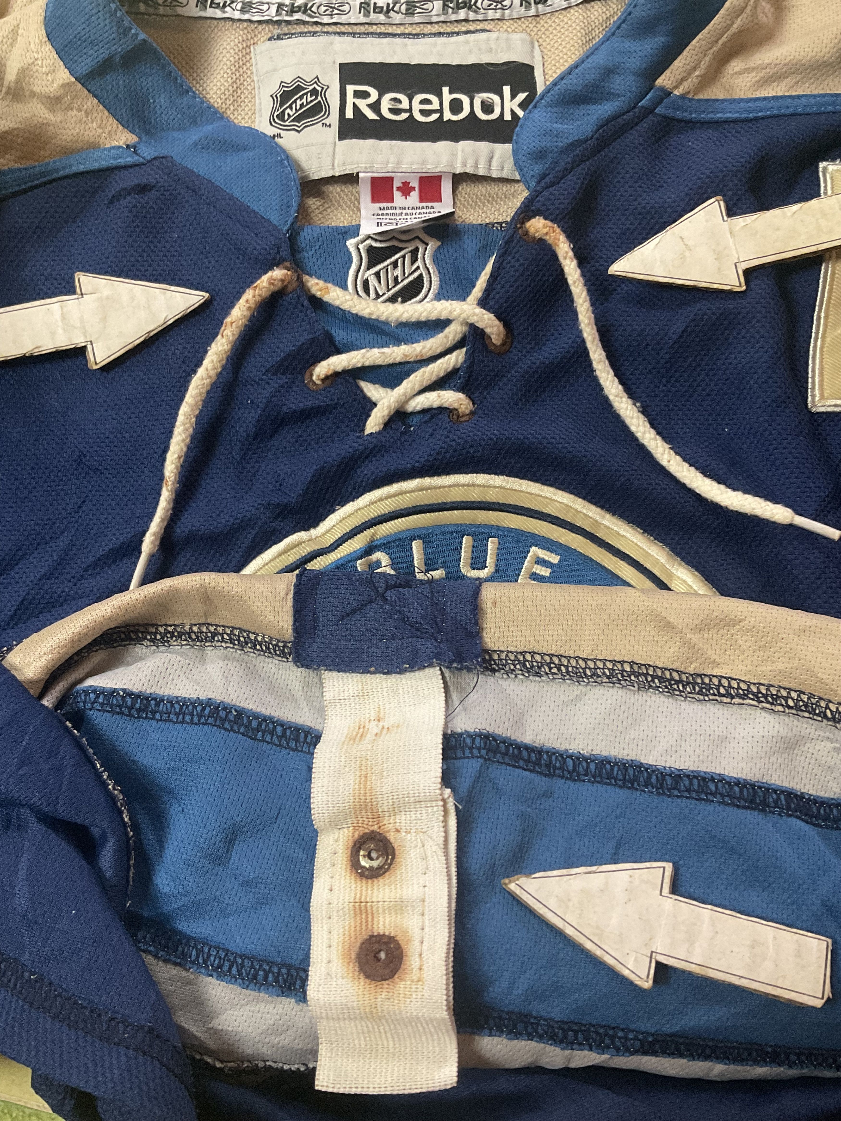 NHL Columbus Blue Jackets #61 Nash Vintage Jersey Fight Strap Size US XL / EU 56 / 4 - 8 Thumbnail
