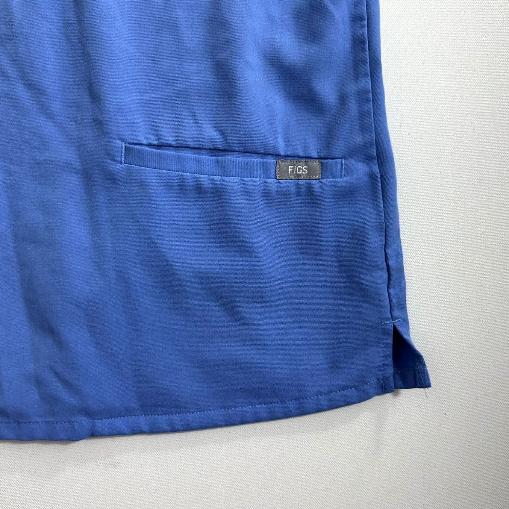 Vintage FIGS Catarina Hand Front Pockets Solid Blue Scrub Top Womens XXS Uniform Size XXS / US 00 / IT 34 - 3 Thumbnail