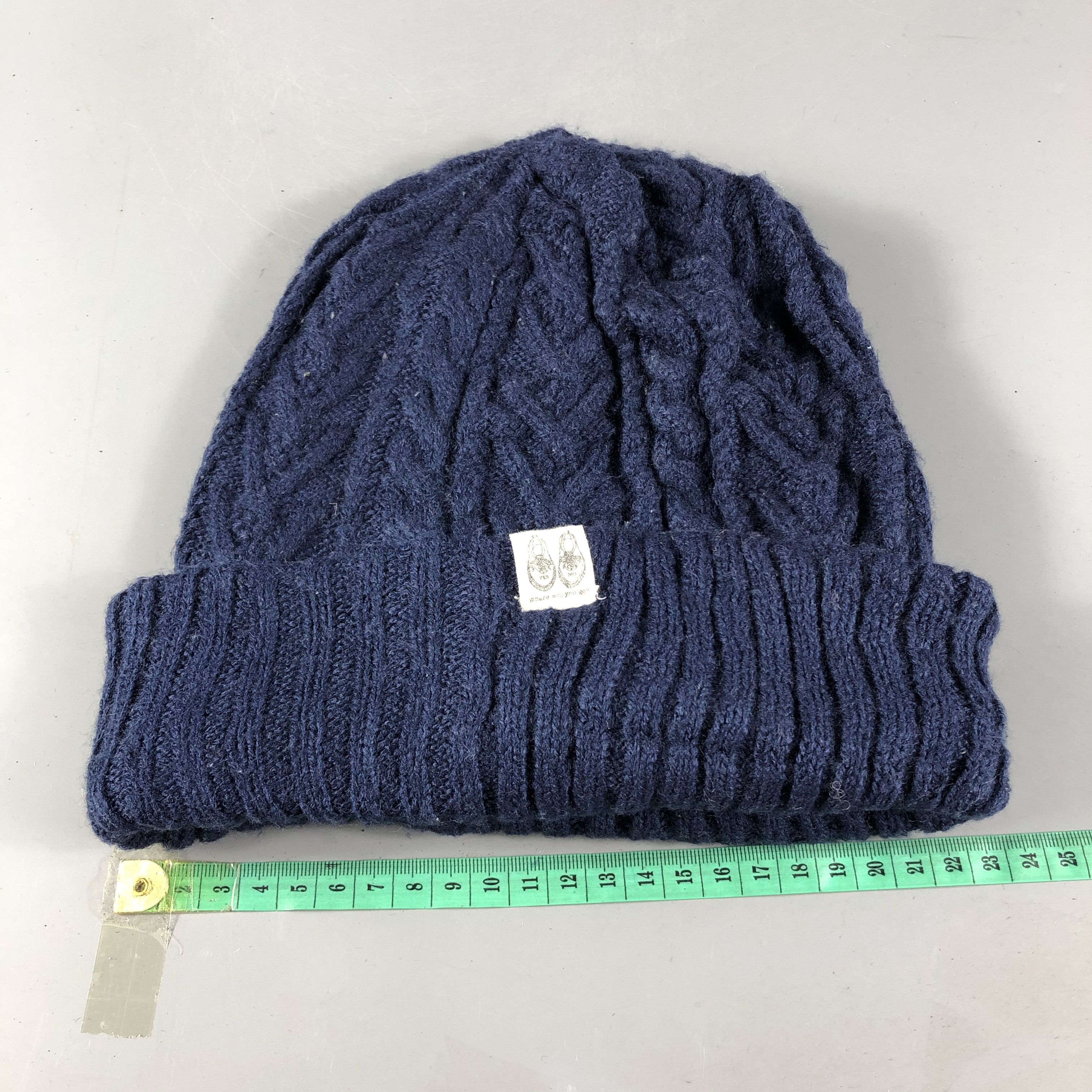 Vintage Cable Knit Fisherman Beanie Snowcap Snow Hat B652 Size ONE SIZE - 3 Thumbnail
