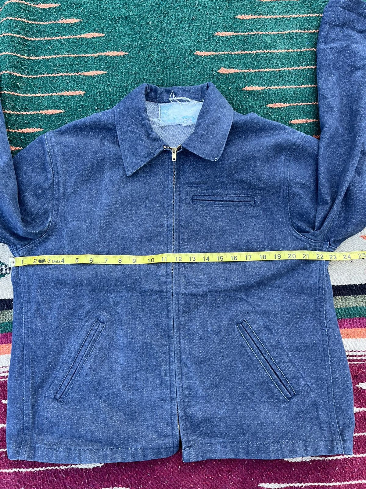 Japanese Brand Vintage 50’s indigo Denim Cropped RARE USN Size US M / EU 48-50 / 2 - 12 Thumbnail