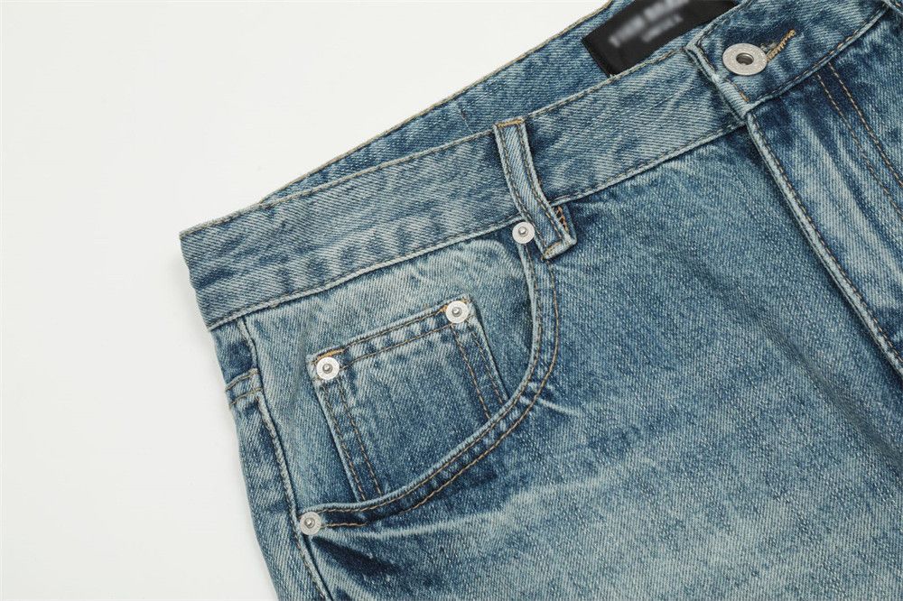Japanese Brand × Jean Street men's loose casual distressed straight washed jeans Size US 32 / EU 48 - 5 Thumbnail