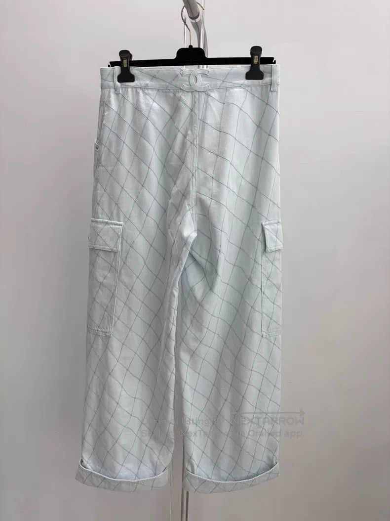 Chanel Chanel Light blue plaid jeans Size 25" / US 0 / IT 36 - 2 Thumbnail