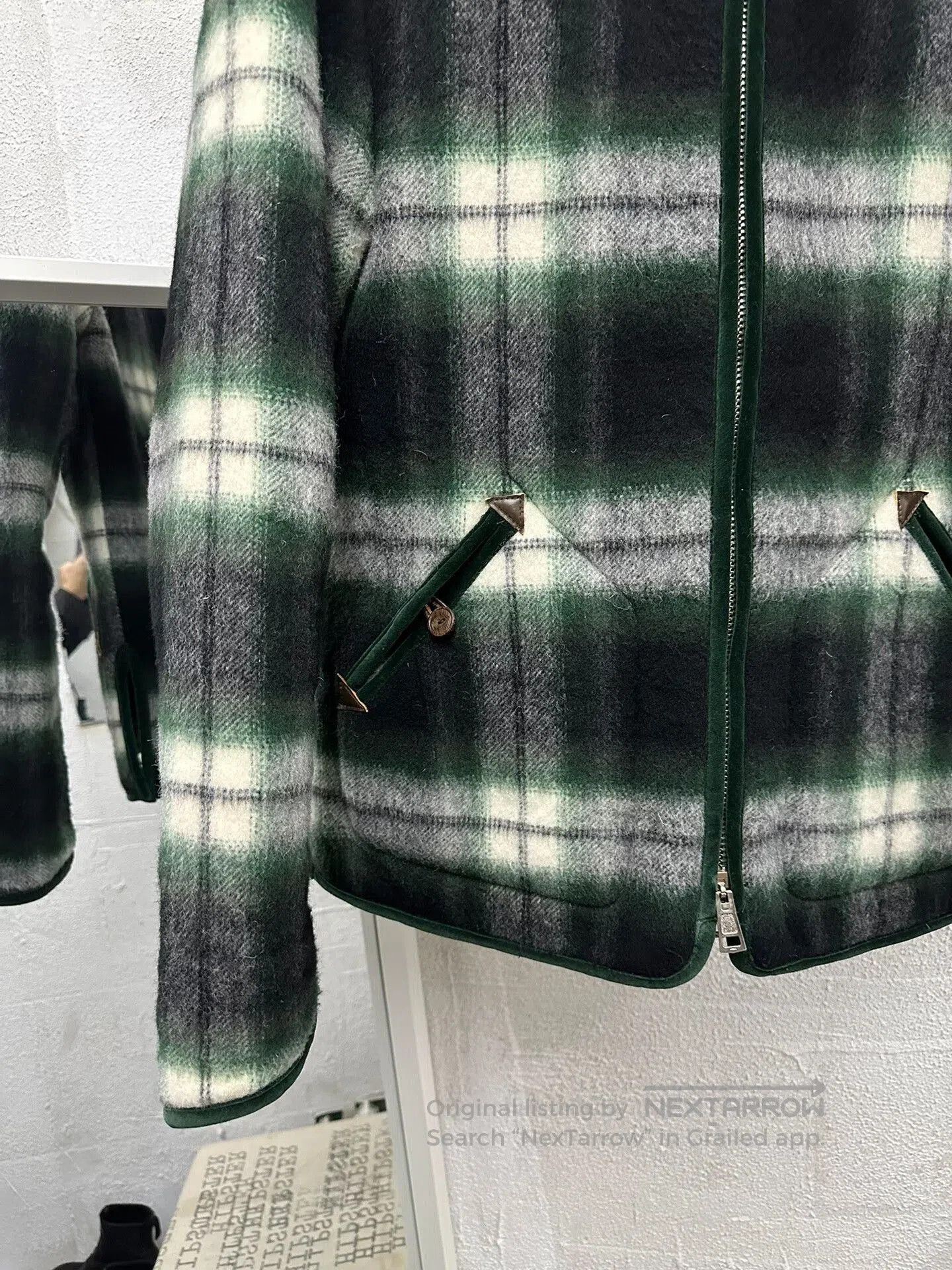 Comme des Garcons velvet wool plaid jacket with silk trim. Size US M / EU 48-50 / 2 - 2 Thumbnail