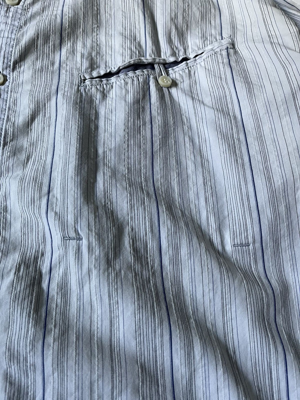 Final Home Final Home Issey Miyake button up outdoor shirt blue white Size US M / EU 48-50 / 2 - 6 Thumbnail