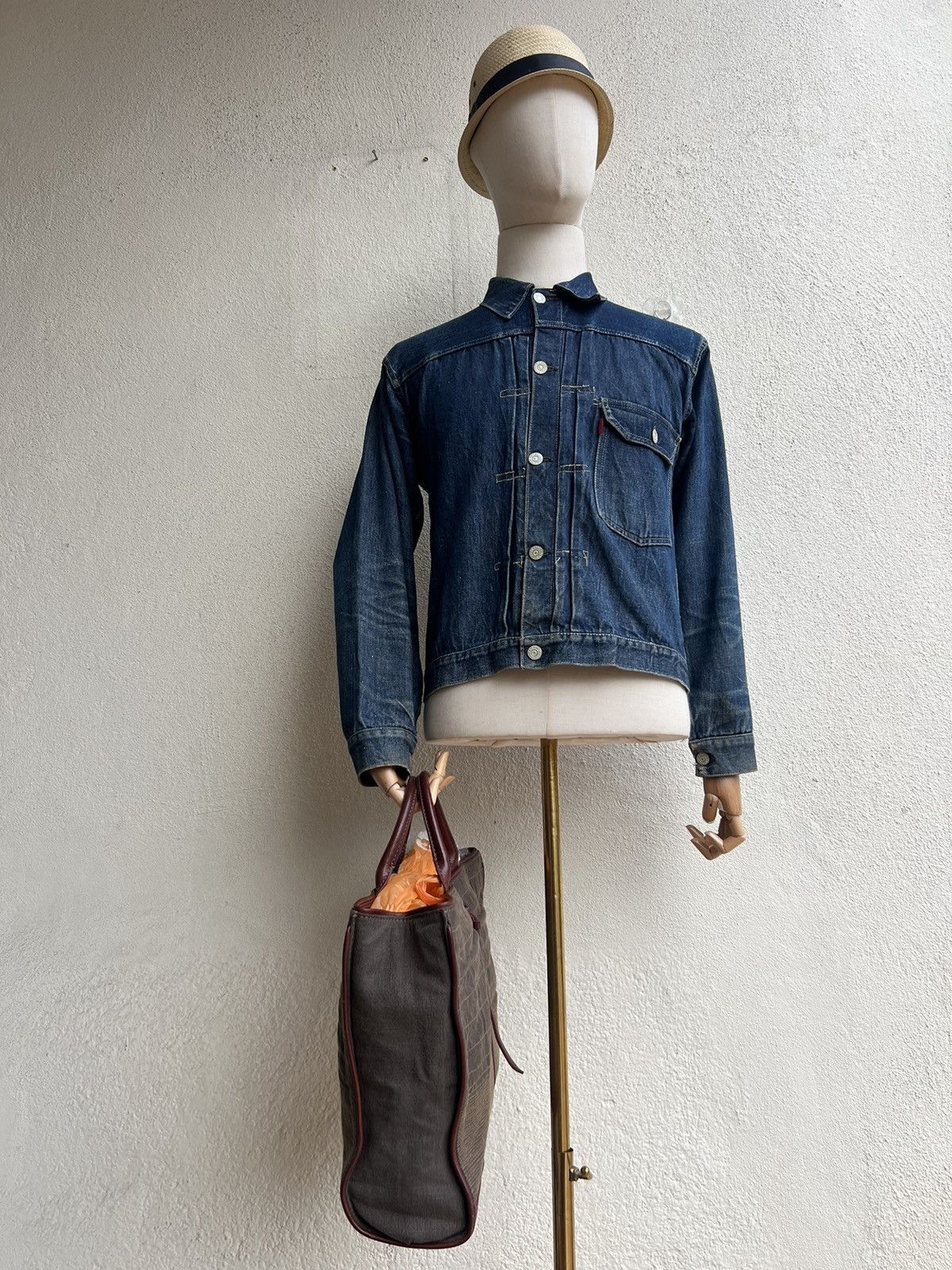 Leather Genten Japan Hybrid Canvas Leather Bag Size ONE SIZE - 24 Thumbnail